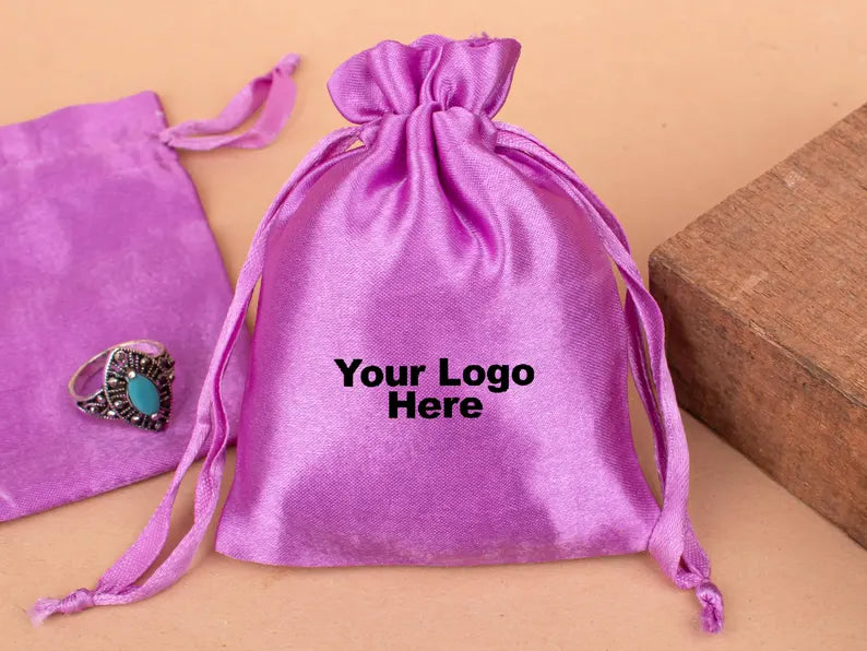 100 Luxury Lavender Satin Gift Pouches for Jewelry, Wedding Favors & Party Decor - Elegant Organza Drawstring Bags for Bridesmaid Gifts, Baby Showers & Special Occasions