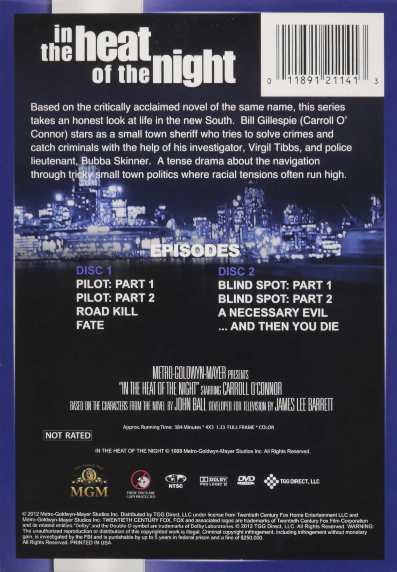 In The Heat of the Night: Complete Season 1 DVD | Classic Crime Drama TV Series | Perfect for Mystery Lovers & Nostalgic Viewing