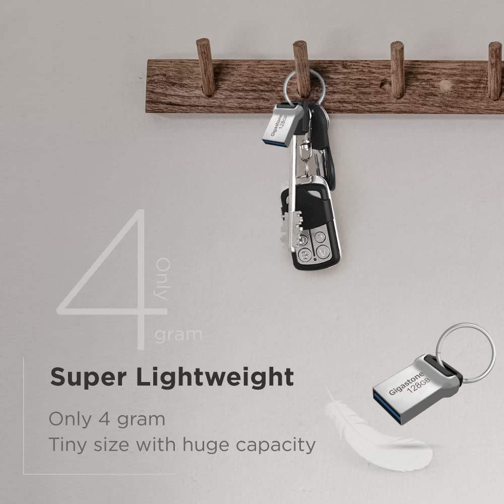 GIGASTONE 128GB Z90 USB 3.2 Flash Drive - High Speed 100MB/s Read, Waterproof Metal Thumb Drive - Compatible with USB 2.0/3.0/3.1 - Perfect for Data Storage, File Transfer, Backup & School/Office Use