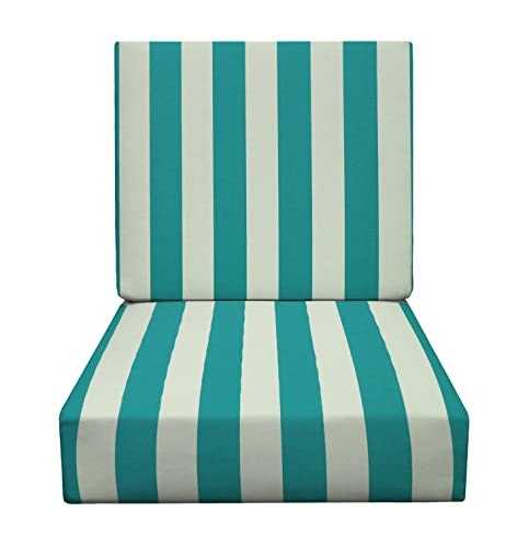 Cancun & White Cabana Stripe