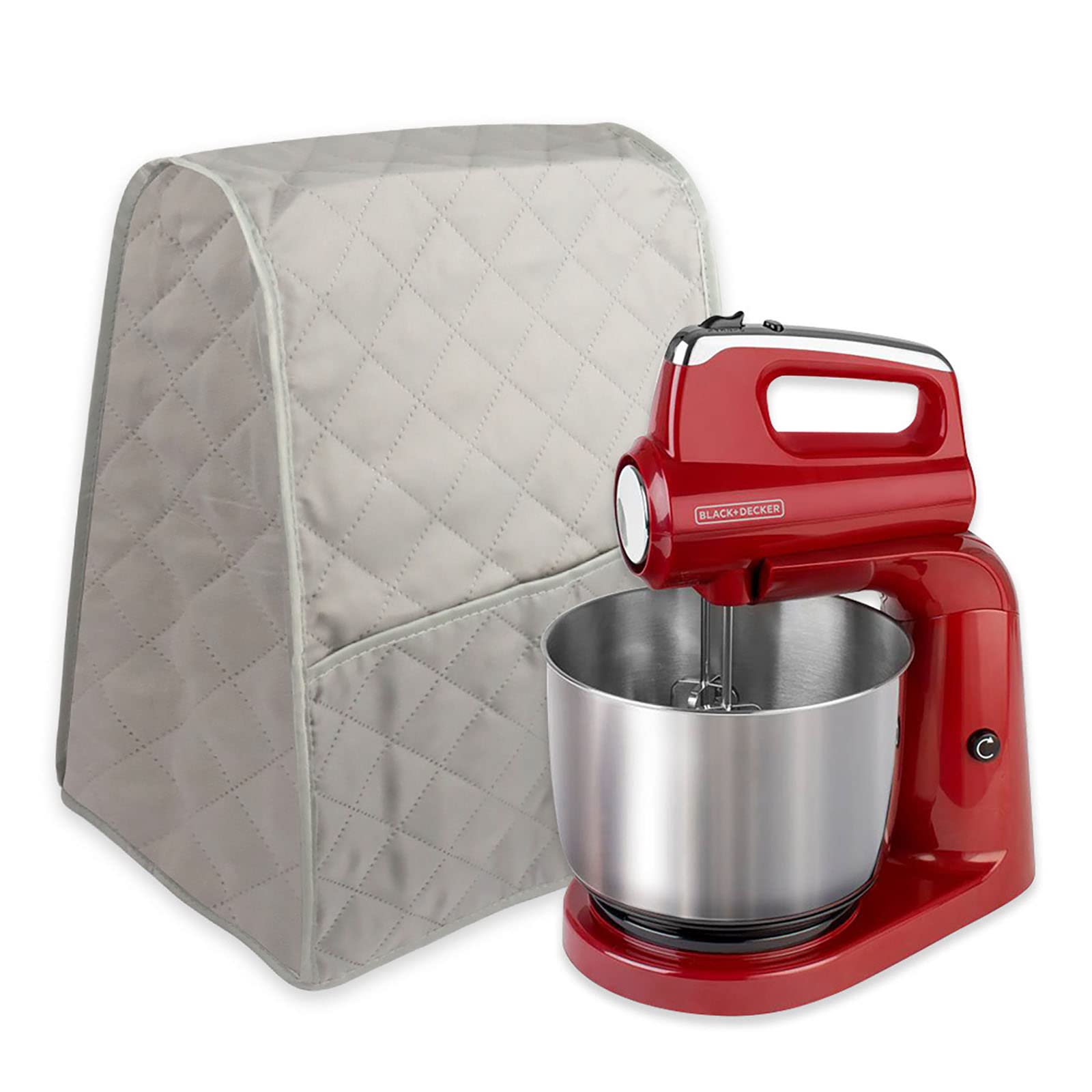 **Yuehuamech Stand Mixer Dust Cover with Storage Pocket - Kitchen Mixer Organizer & Accessory Protector for KitchenAid, Cuisinart - Perfect for Baking, Cooking & Countertop Storage**