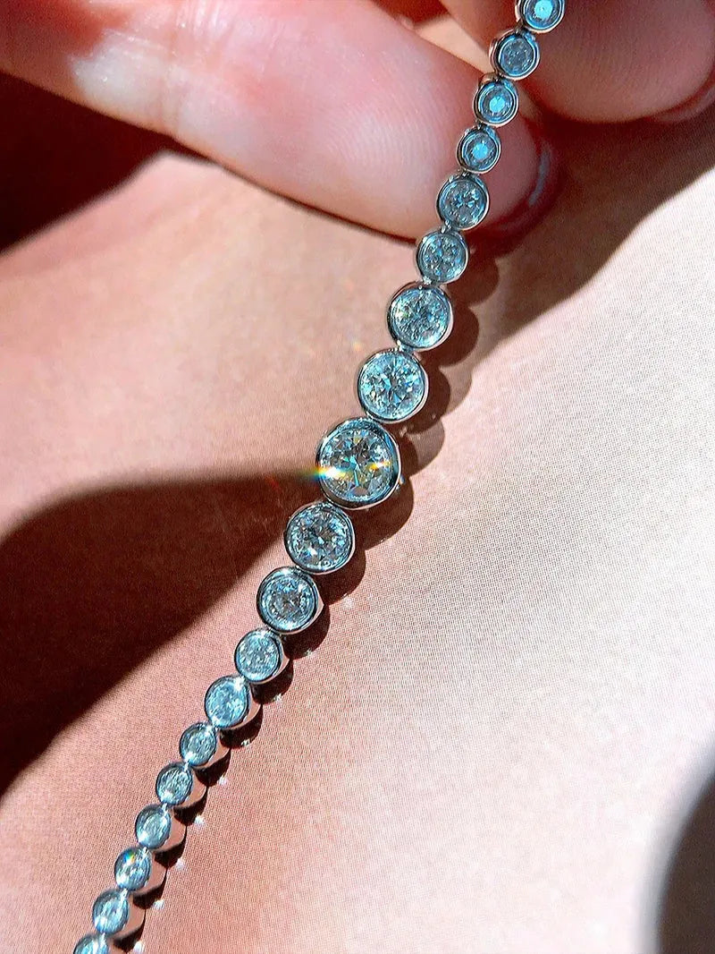 18K White Gold Diamond Bracelet for Women - 1.55 Carat Real Natural Diamonds, Luxury Custom Jewelry | Perfect for Anniversaries, Weddings & Special Occasions