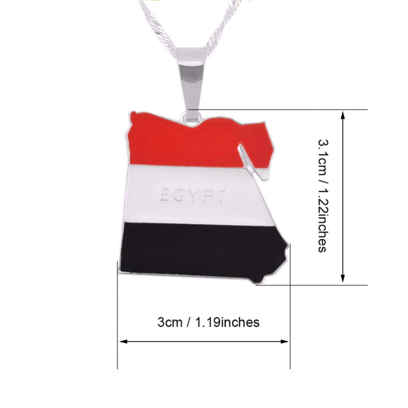 Egypt Map Pendant Necklace - Gold Africa Country Charm with Thin Chain, Patriotic Jewelry for Women & Men | Perfect for Travel Lovers, Hip Hop Fashion & Unique Party Gifts