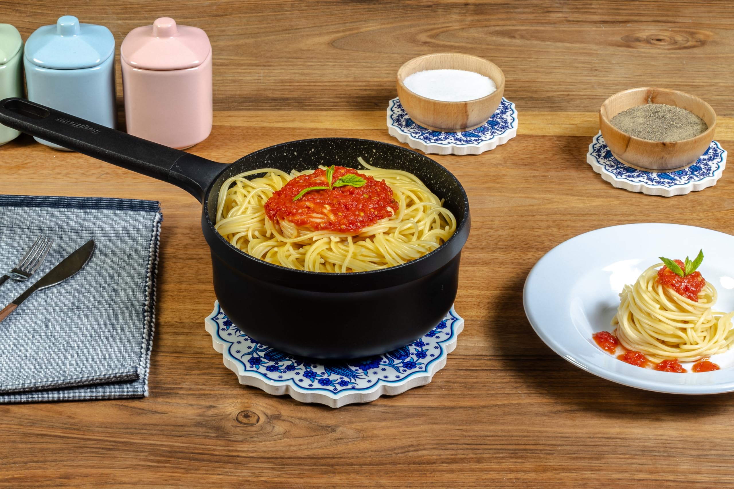 Decorative Heat Resistant Trivet Set for Hot Pots, Pans & Dishes - Scratch Proof Oven Trivets & Coasters for Kitchen & Dining - Perfect Housewarming Gift for Cooking & Serving Hot Meals