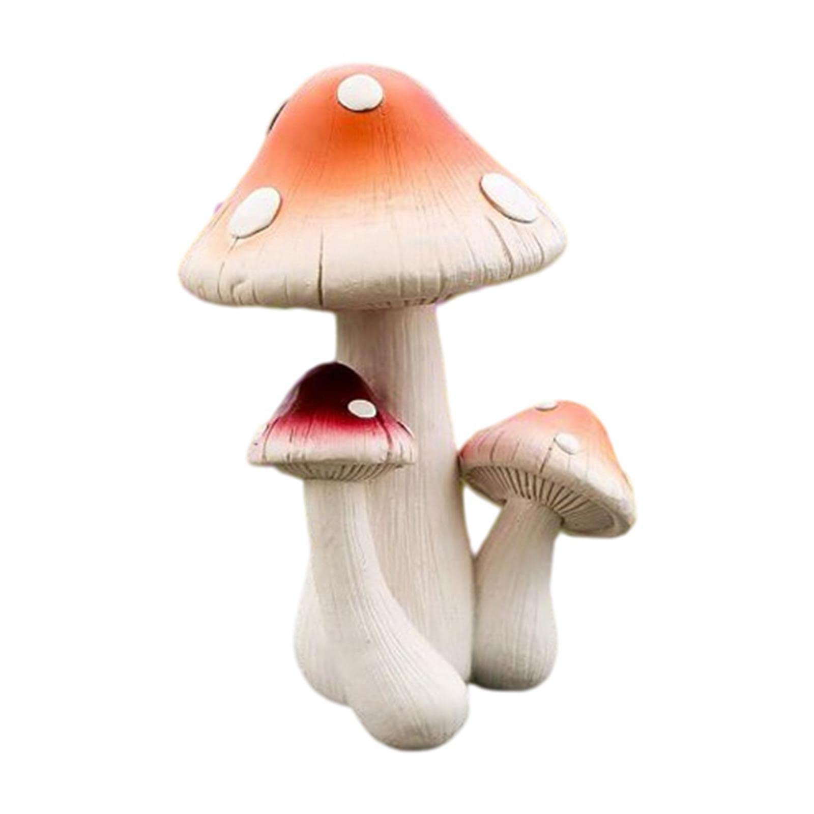 Bothyi Realistic Mushroom Statue - Handcrafted Garden Decor for Backyard, Shelf, or Patio - Set of 3 Mushroom Sculptures | Perfect for Fairy Gardens, Outdoor Landscaping & Home Decoration