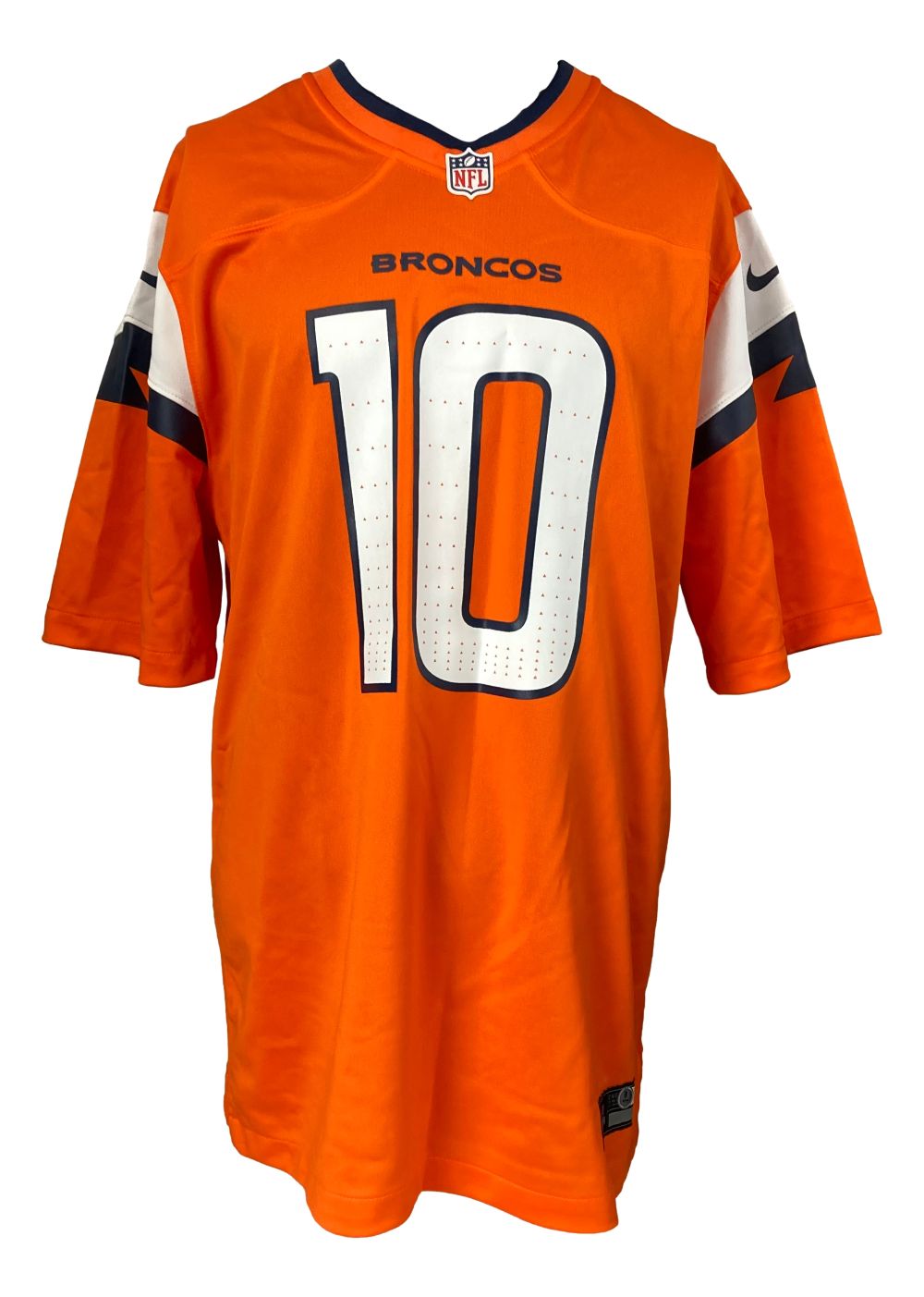 Bo Nix Autographed Denver Broncos Orange Nike Game Replica Jersey - Authentic Signed Football Collectible for Fans, Memorabilia Display & Sports Decor