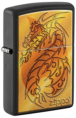 Black Matte Flame and Dragon