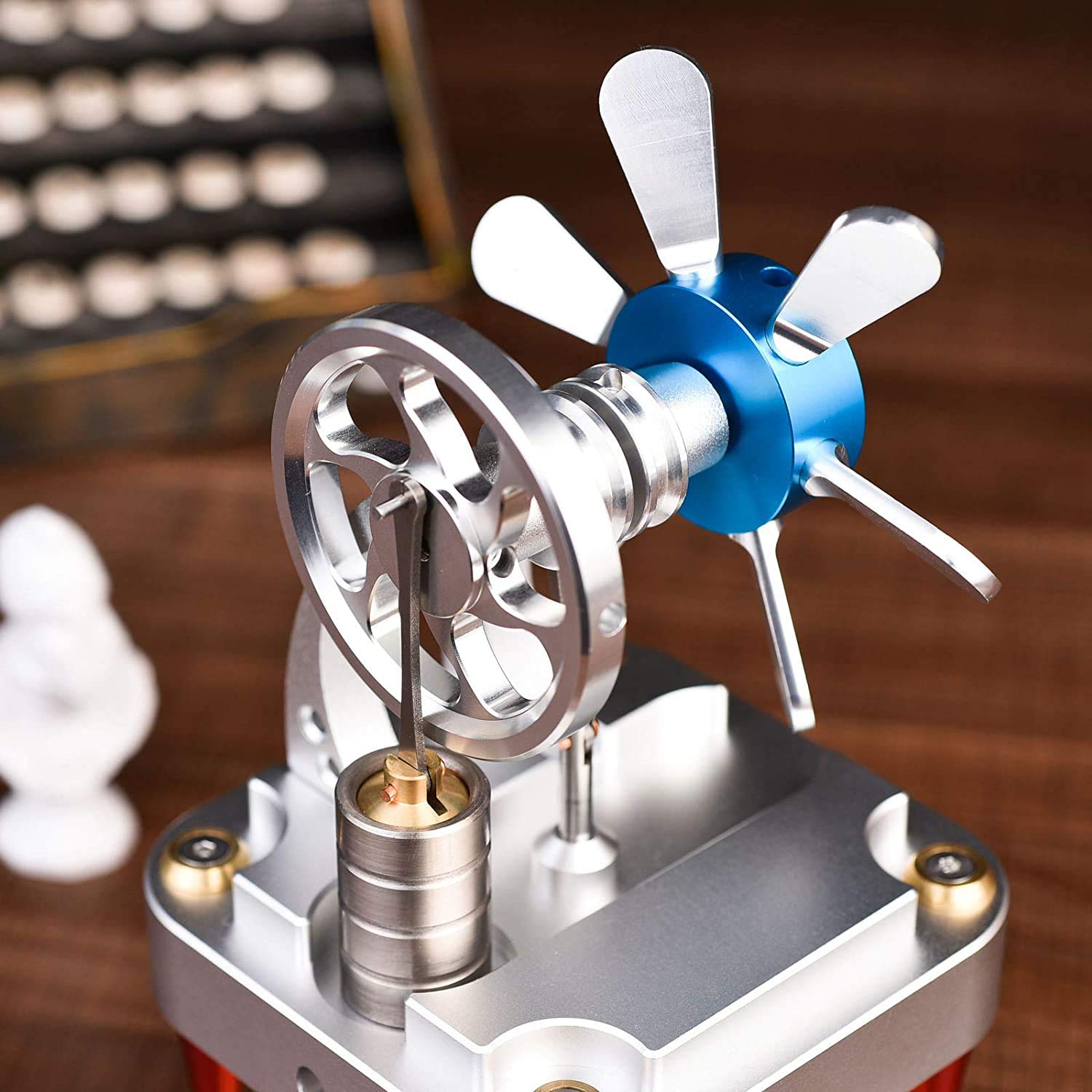 Sunnytech Hot Air Stirling Engine Motor Model Kit - Educational DIY Steam Heat Science Toy for Kids & Adults - Perfect for STEM Learning, Physics Experiments & Classroom Demonstrations