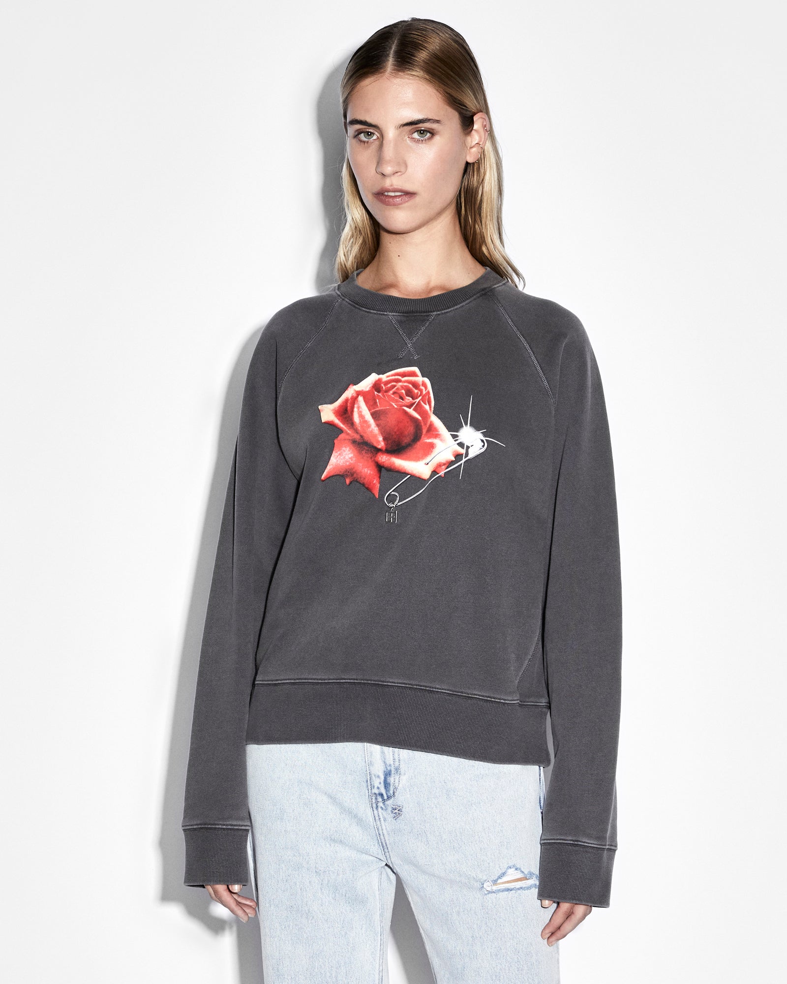 Premium FEELS GOOD Raglan Crew Neck Sweatshirt - Soft & Comfortable Charcoal Pullover for Men & Women | Perfect for Casual Wear, Gym, and Lounge