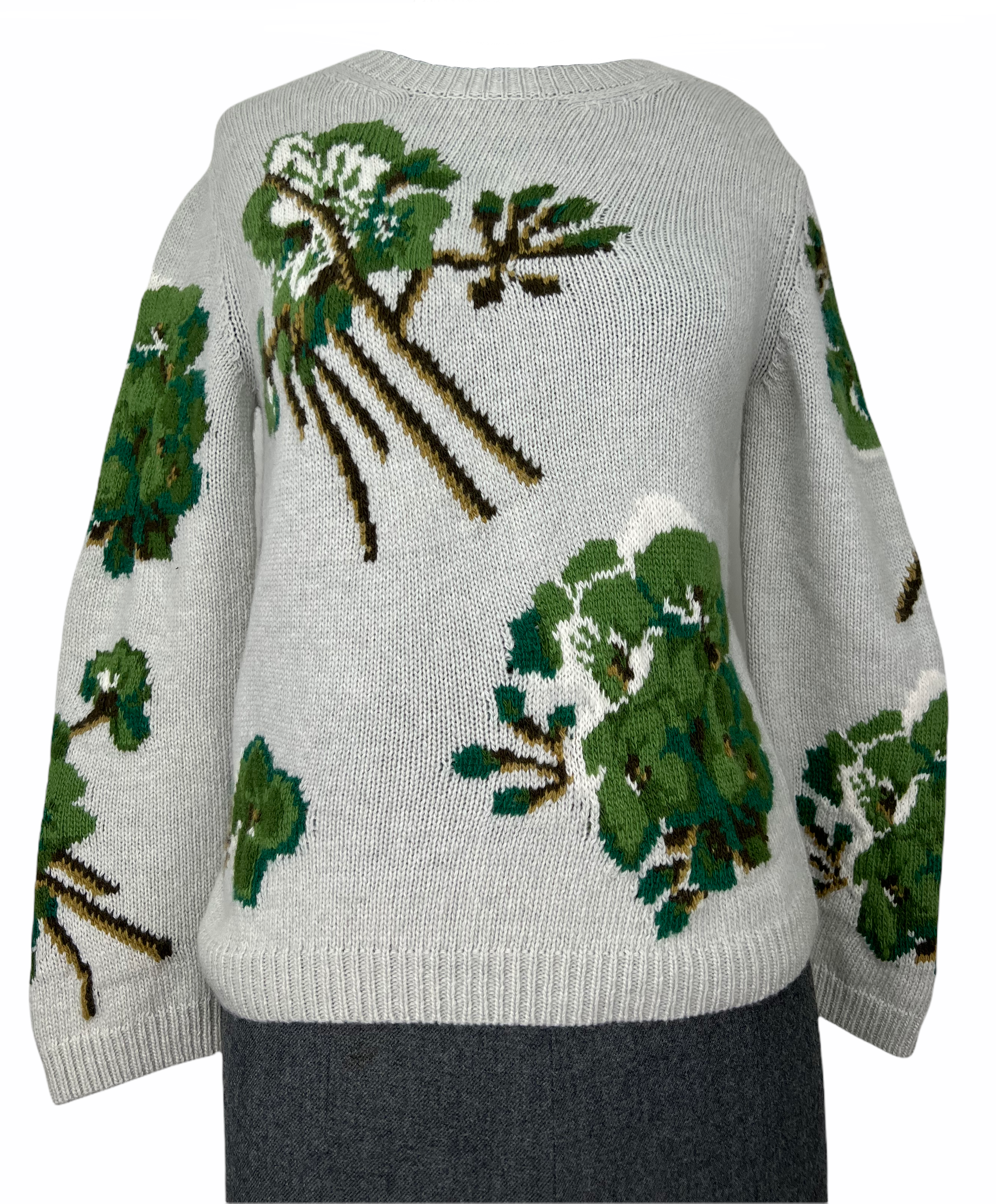 Gucci Floral Wool Sweater for Women - Hand Stitched Knitwear Size S - Cozy Winter Pullover for Casual Outings & Office Wear