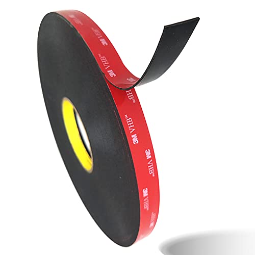 3M VHB Heavy Duty Double Sided Tape - 1/4 Inch x 15.4 FT Strong Adhesive Mounting Tape for Cars, LED Strip Lights, Home & Office Decor - Perfect for Wall Mounting, Signage, DIY Projects & Crafting