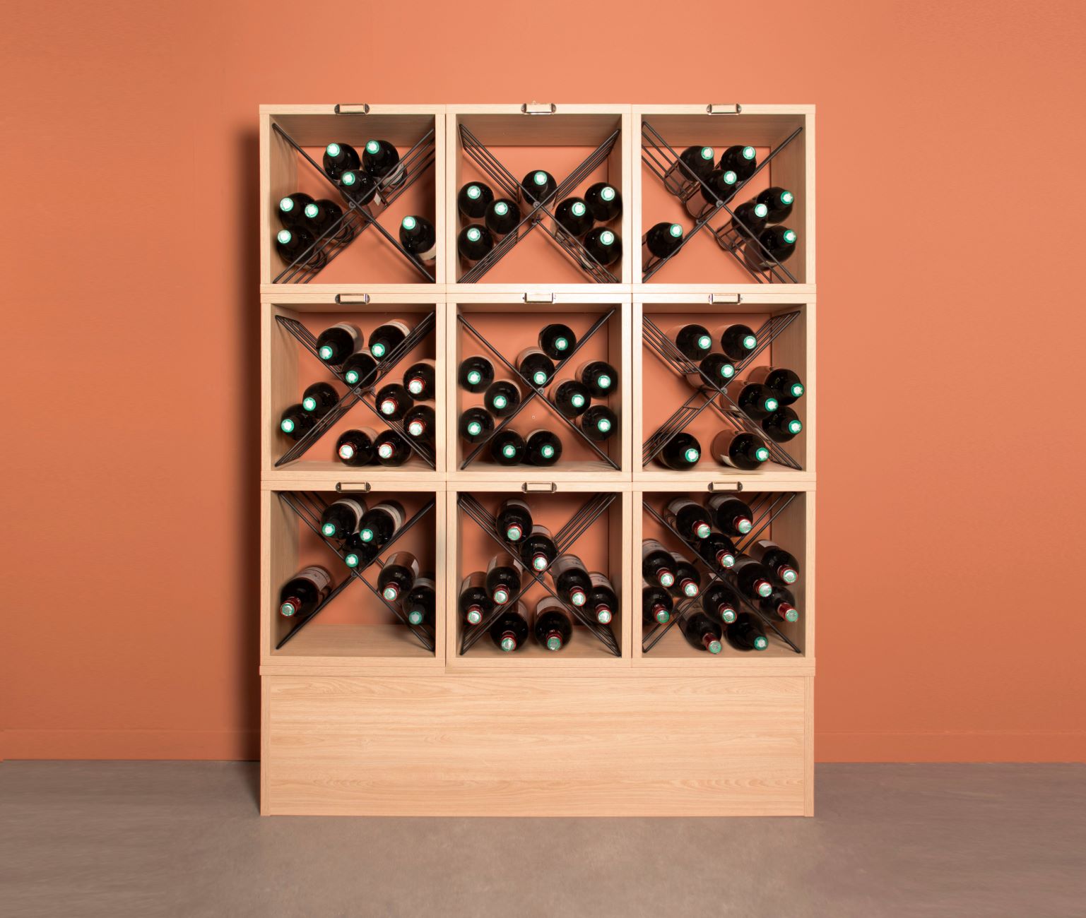 Custom Wine Wall System - Premium Modular Wine Rack for Home & Bar - Perfect for Wine Storage, Display & Organization in Living Rooms, Dining Areas & Wine Cellars