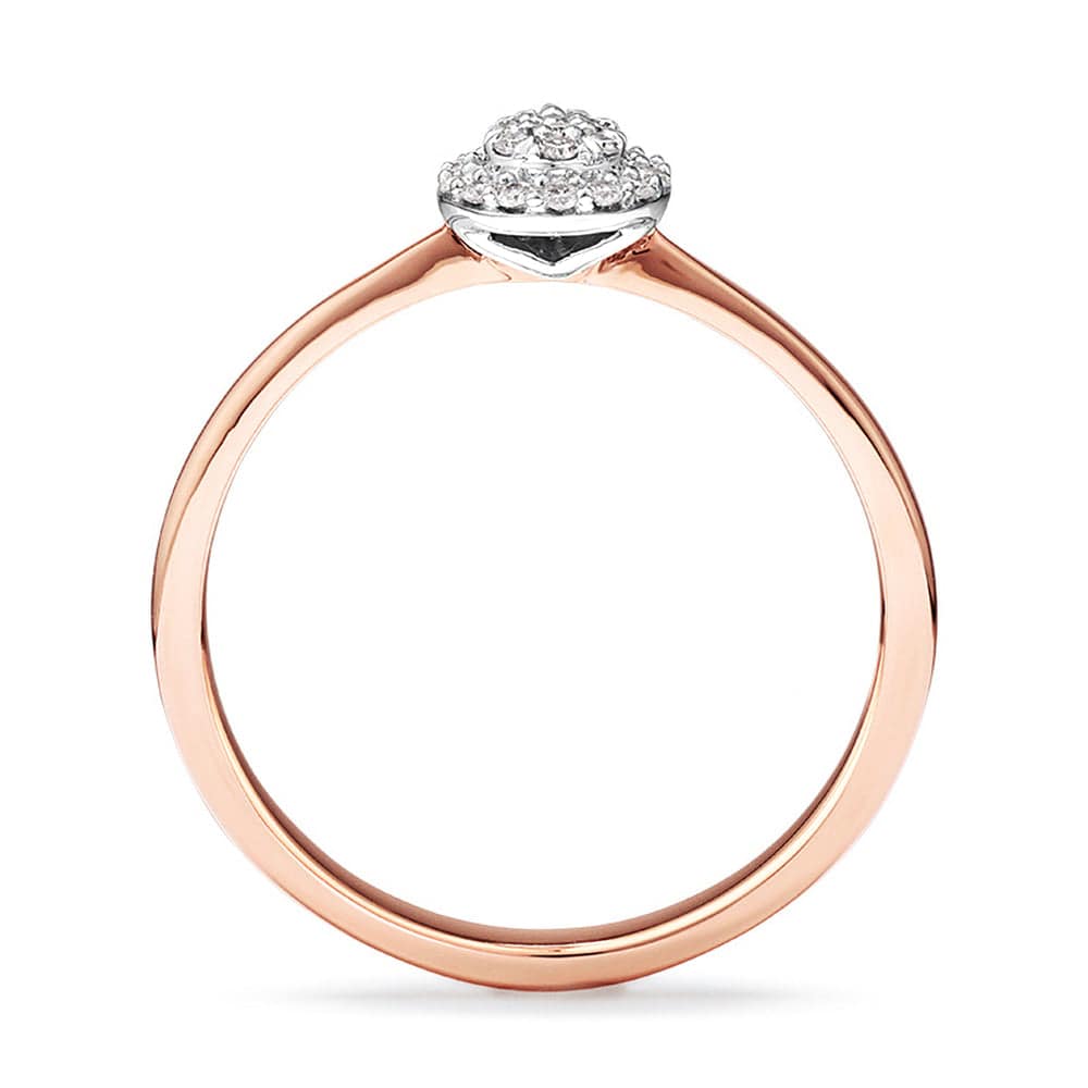 Lab Grown Diamond Promise Ring for Women - Pear Cluster Engagement Ring in 14K Gold - Perfect for Proposals, Anniversaries & Special Occasions