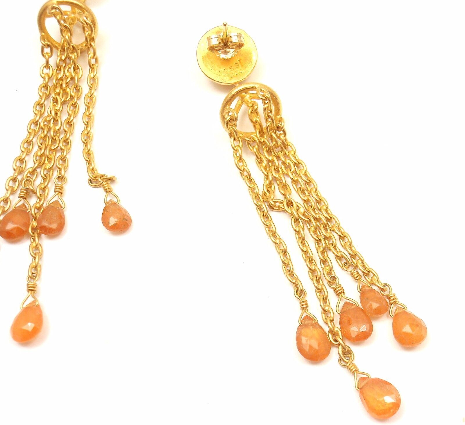 Authentic Yossi Harari 24k Yellow Gold Citrine Gemstone Drop Earrings for Women | Elegant Dangle Earrings for Parties, Weddings & Special Occasions