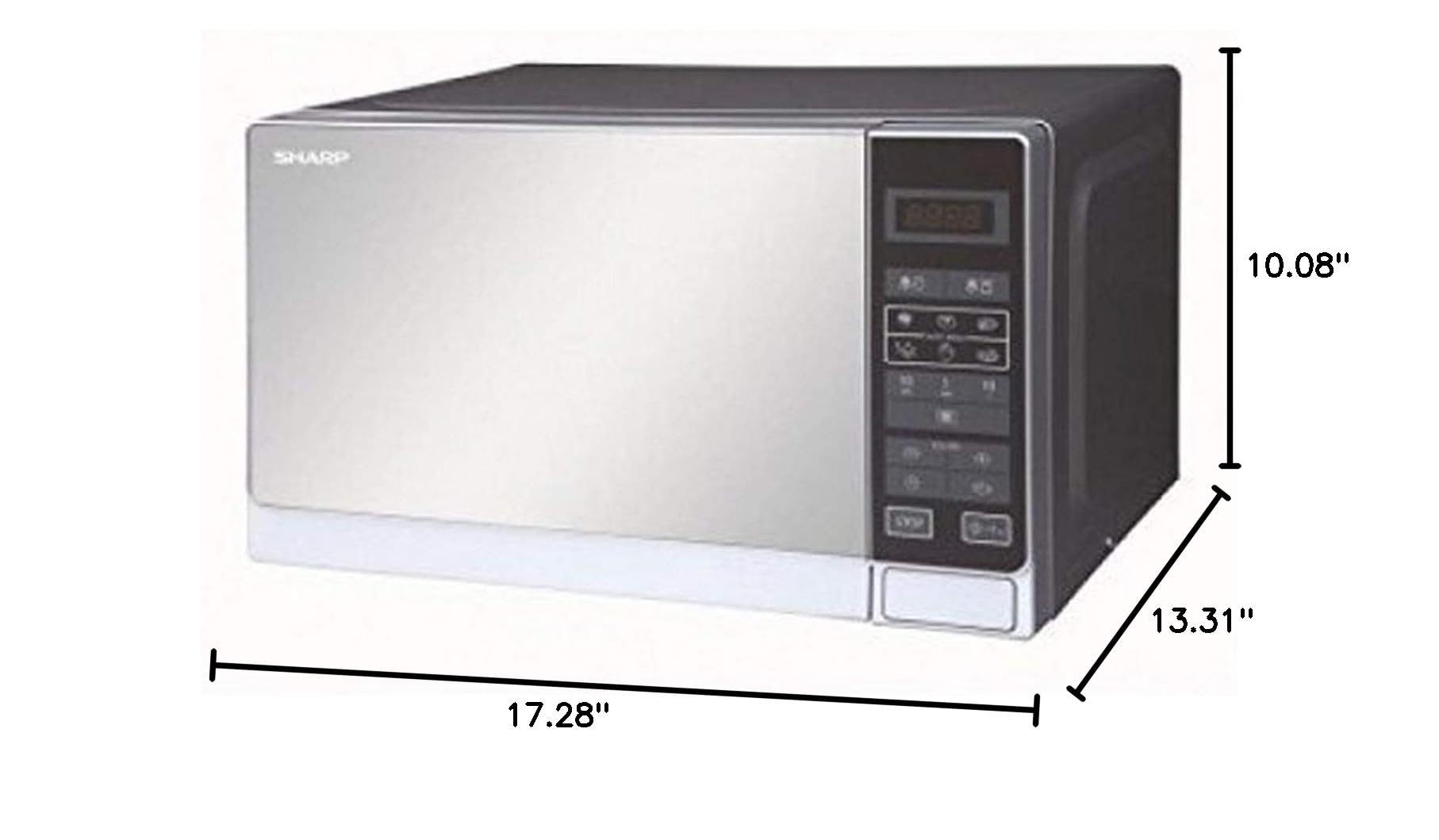 Sharp R-20MT 800W 20-Liter Microwave Oven - 220V (Not for USA Use) | Compact Countertop Microwave for Small Kitchens, Dorms & Offices