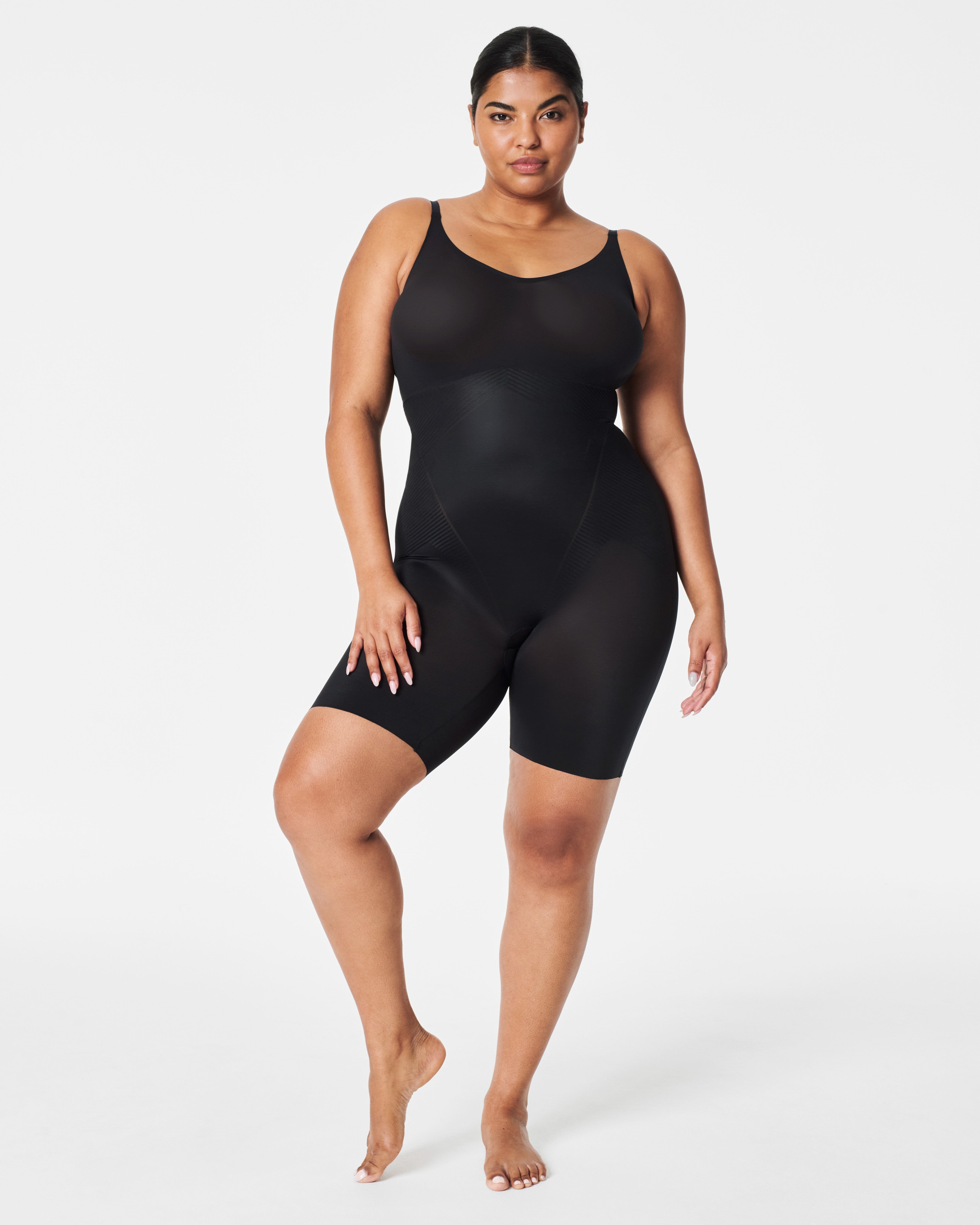 SPANX Shapewear Invisible Mid Thigh Bodysuit for Women - Seamless Slimming Shapewear for Everyday Wear & Special Occasions