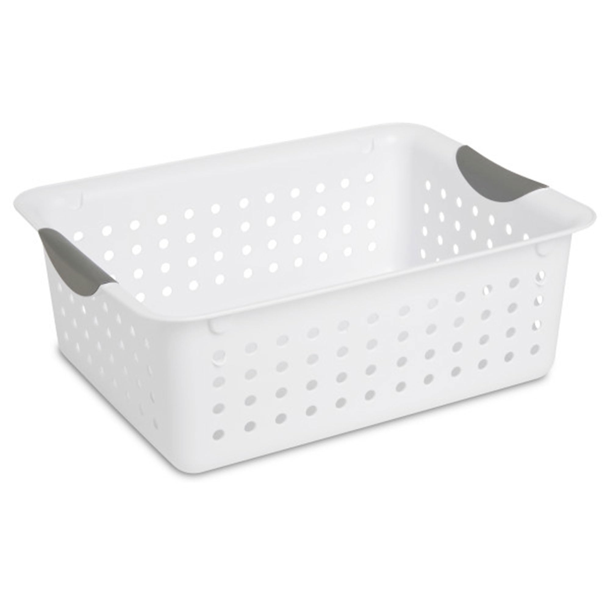 Sterilite 18-Pack Medium White Plastic Storage Bins - Open Top Organizer Baskets for Countertop, Cabinet & Closet - Perfect for Home, Office & Kids Room Organization
