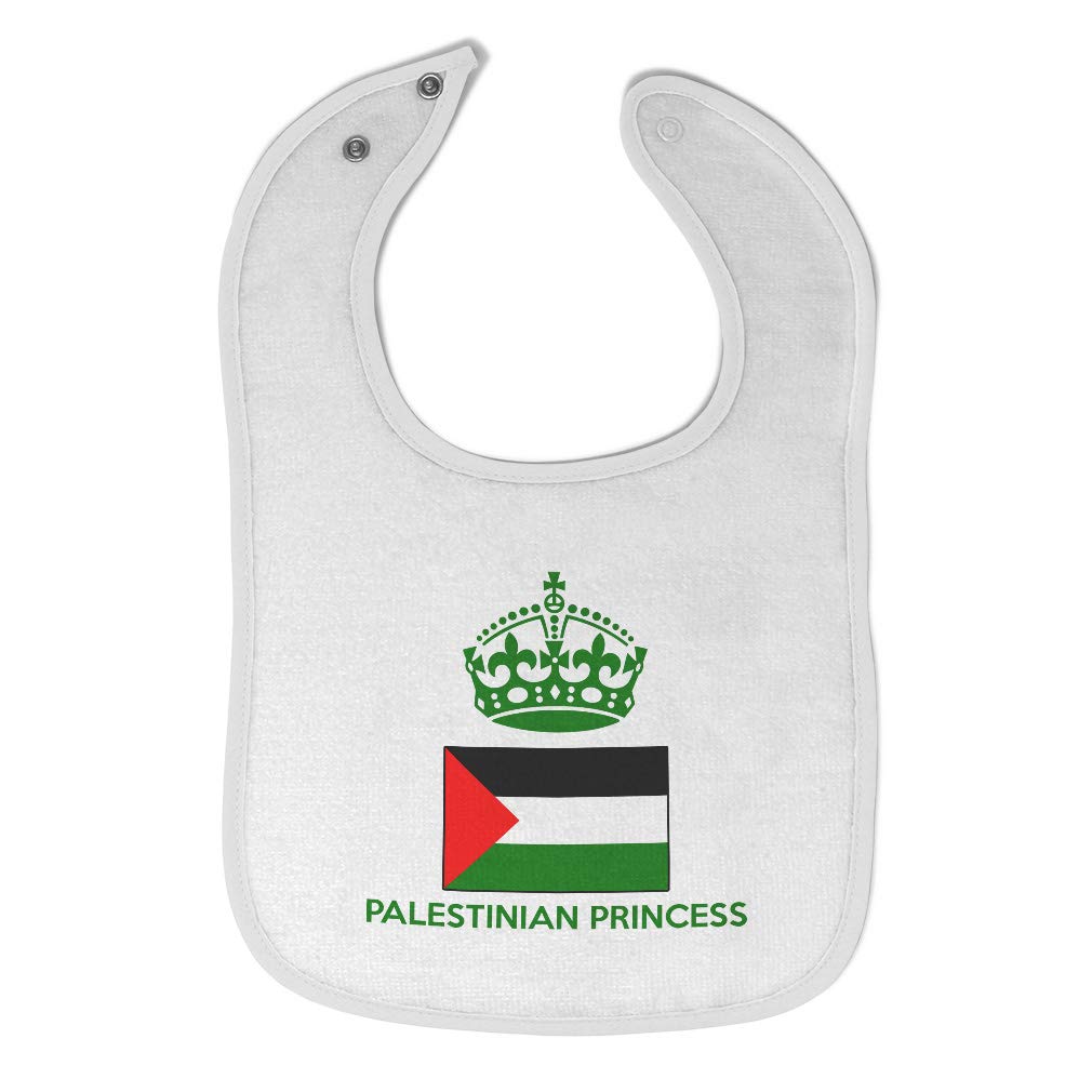 Custom Baby Bibs & Burp Cloths Set - Palestinian Princess Crown Design - Soft Cotton for Baby Girls & Boys - Perfect for Feeding, Drooling & Messy Playtime