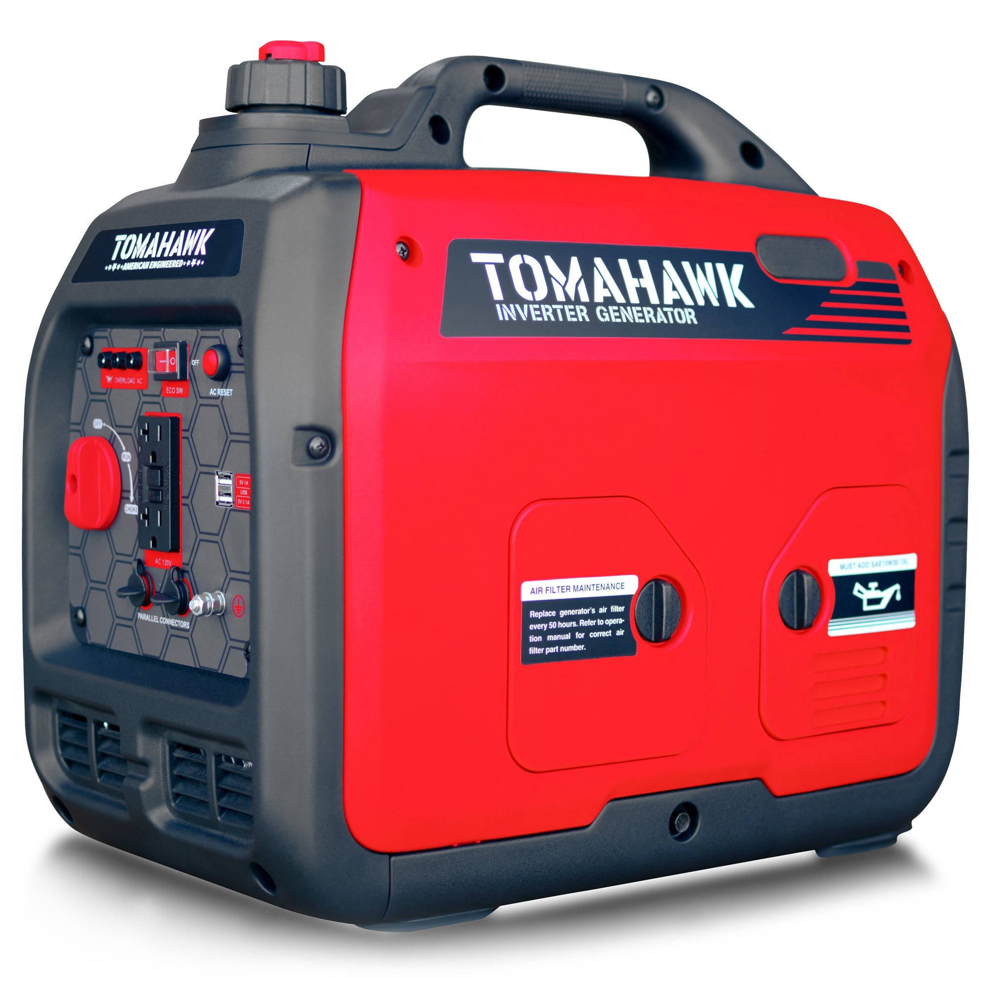 2000W Super Quiet Portable Inverter Generator - Gas Powered for Camping, RV, Outdoor & Emergency Backup Power