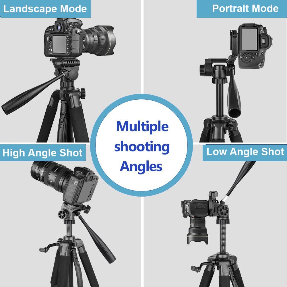 Lightweight 57-inch Camera Tripod for Sony Handycam Camcorders - HDR-AS100V, CX220, CX230, CX240, CX290, CX330, CX380, CX430V, CX900, PJ230, PJ275, PJ340, PJ380, PJ430V, PJ540, PJ650V, PV790V, PJ810 - Perfect for Travel, Vlogging, and Outdoor Shooting