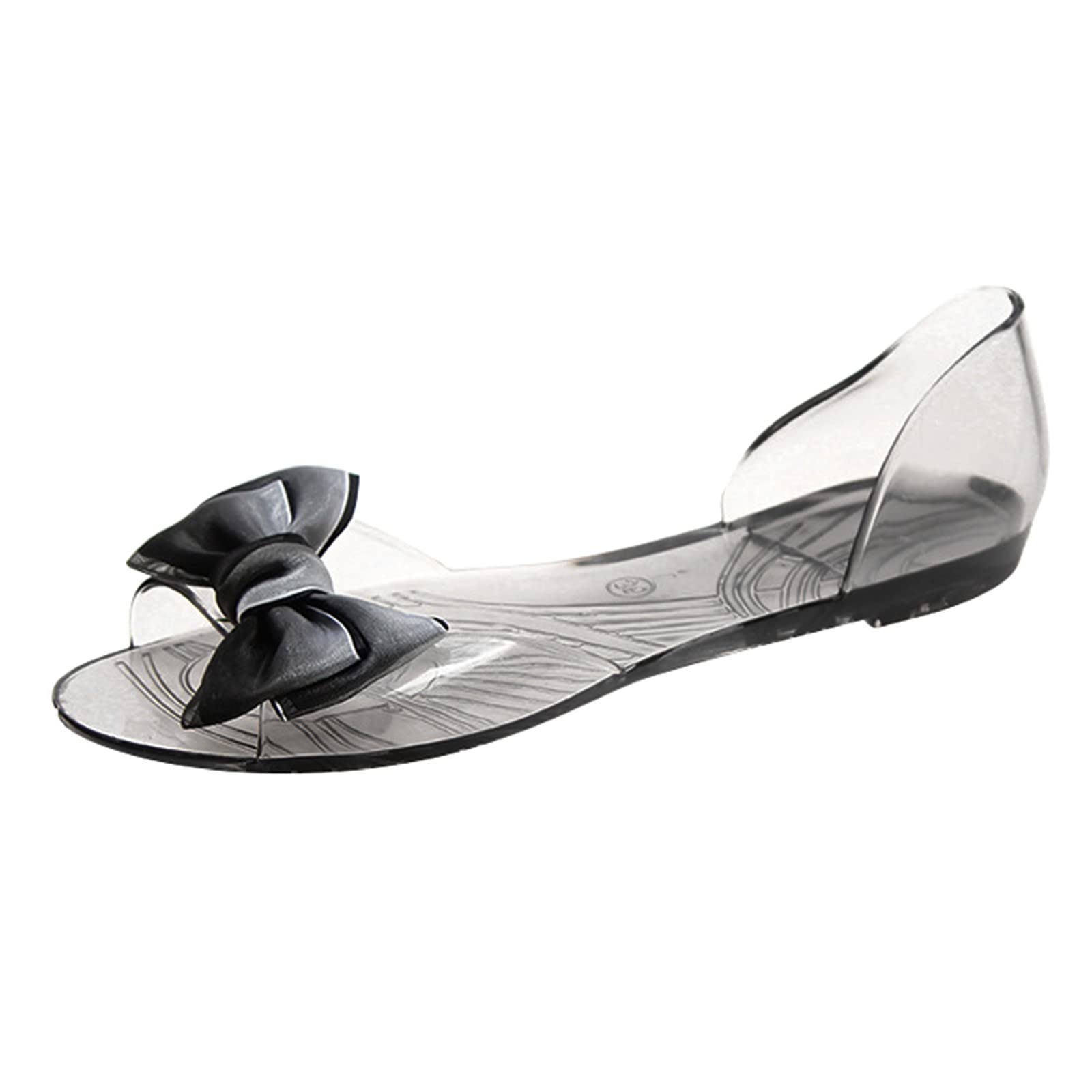 Jelly Mouth Fashion Summer Women's Sandals - Comfortable Flat Bottom Fish Fat Sandals for Women in Black | Perfect for Beach, Pool, and Casual Outings