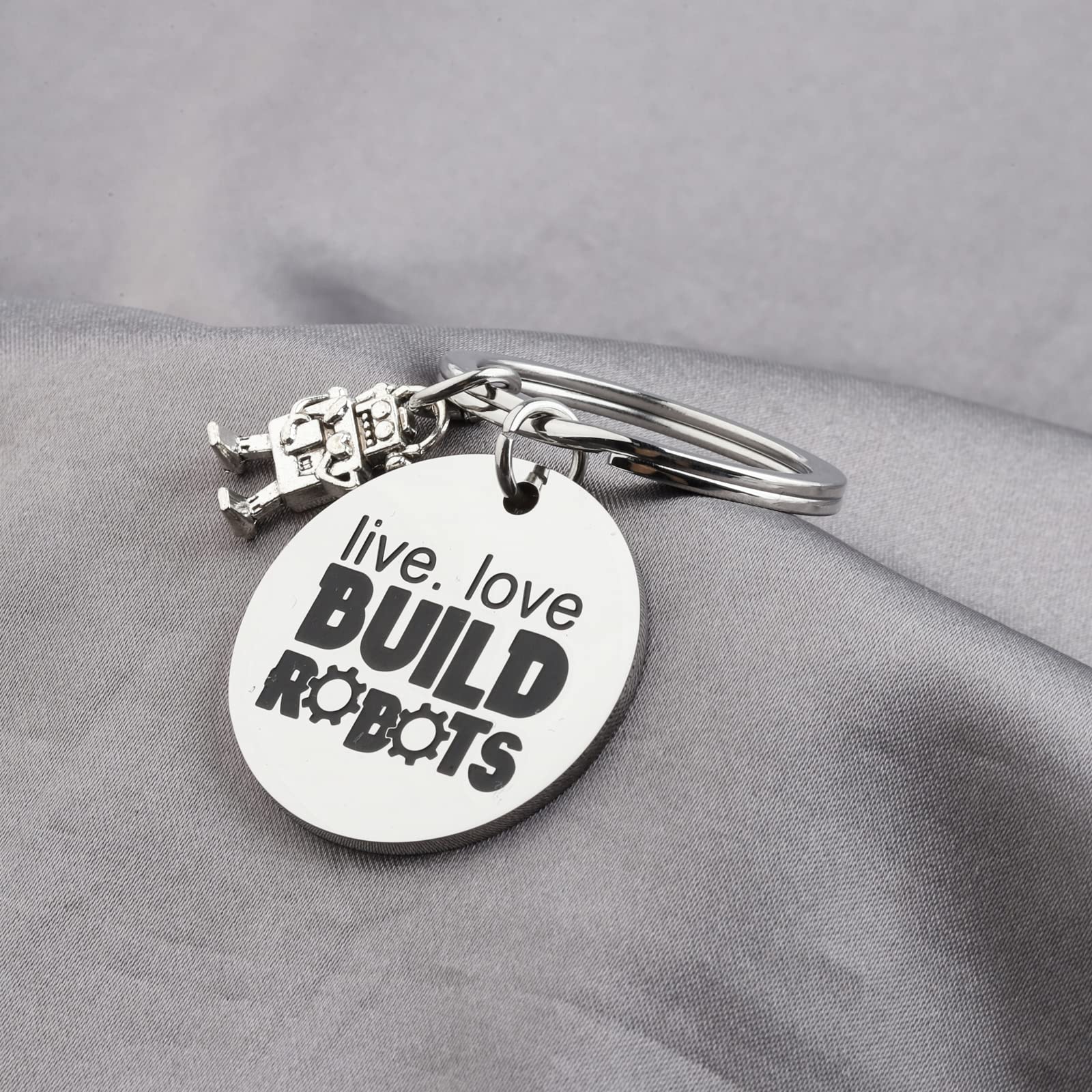 TGBJE Robotics Team Thank You Gift - Live Love Build Robots Keychain for Robot Lovers & Engineers | Perfect for STEM Students, Robotics Competitions & Tech Enthusiasts