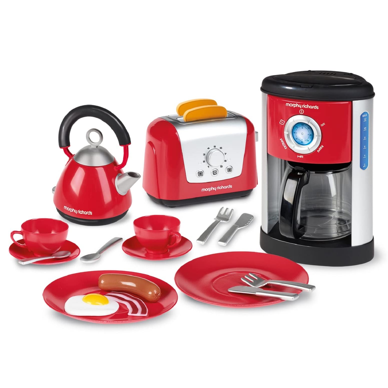 Casdon Morphy Richards Kids Kitchen Set - Pretend Play Toy Kitchen Appliances for Toddlers Ages 3+ Years - Includes Toaster, Coffee Maker, Kettle & Accessories - Perfect for Imaginative Play & Early Learning