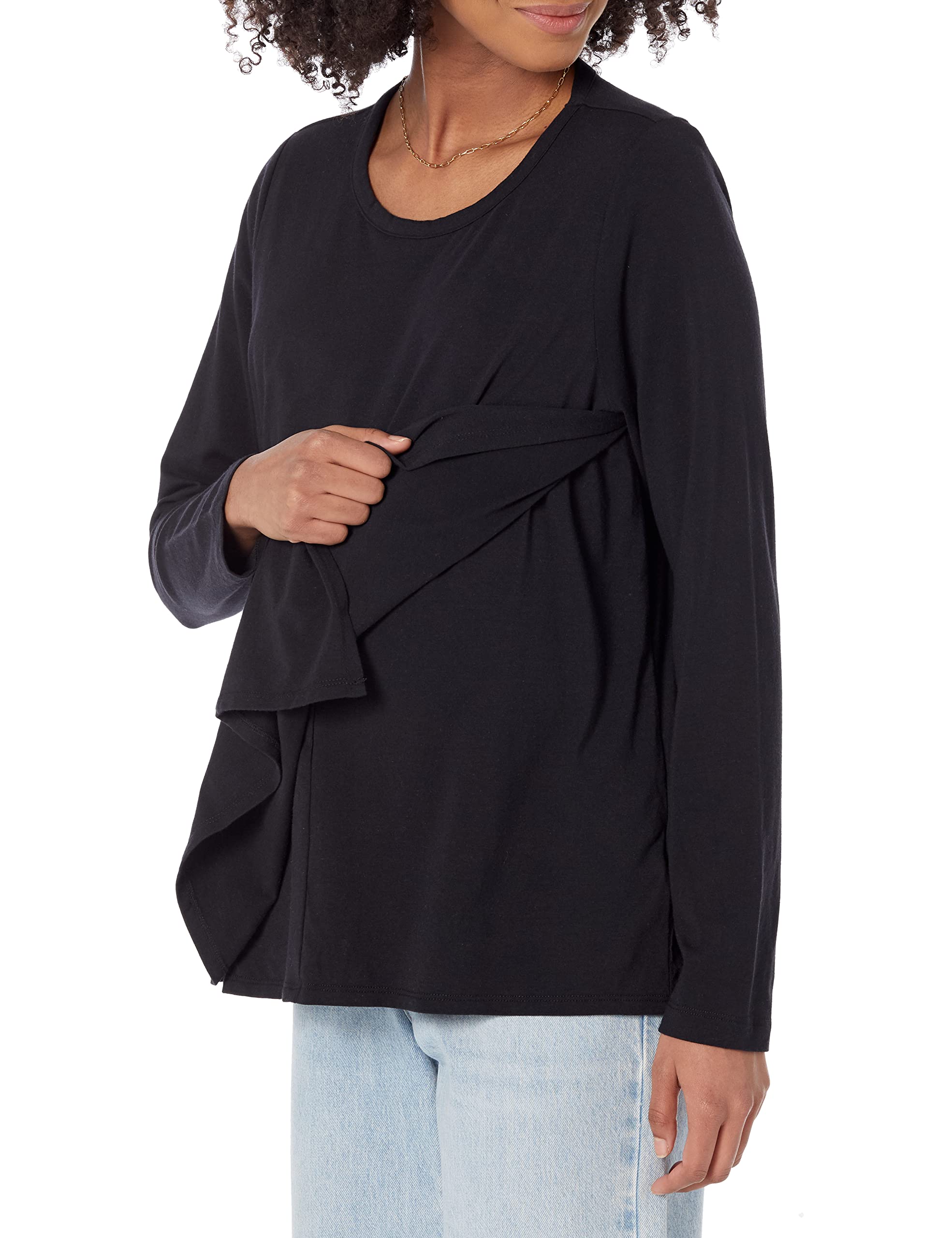 Amazon Essentials Women's Nursing T-Shirt - Comfortable Maternity Top for Breastfeeding Moms - Perfect for Everyday Wear, Lounging & Nursing in Style