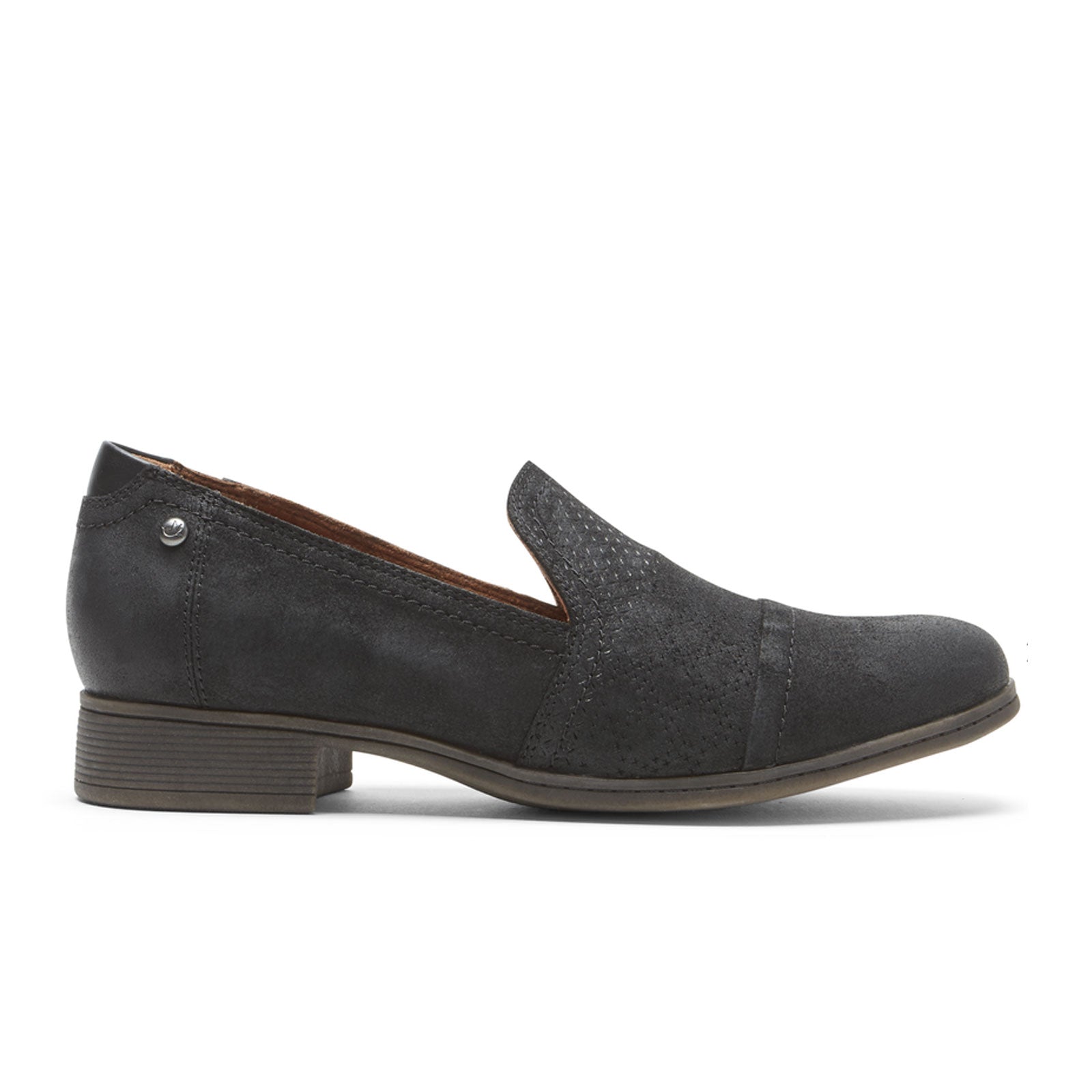 Cobb Hill Crosbie Slip-On Shoes for Women - Comfortable Black Suede Loafers for Casual Wear, Work & Travel