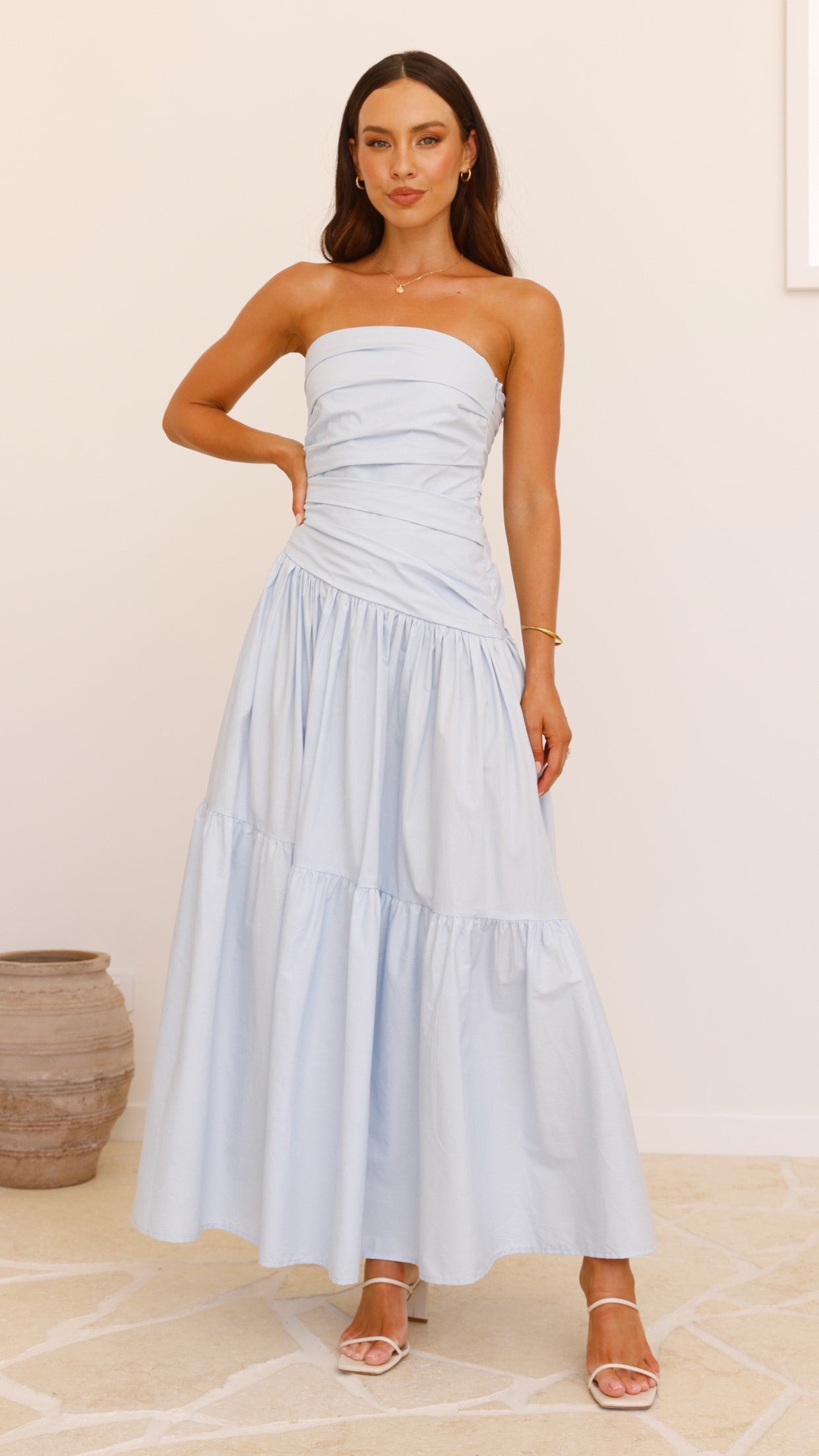 Lola Maxi Dress - Flowy Blue Long Dress for Women | Perfect for Beach, Vacation & Summer Outfits