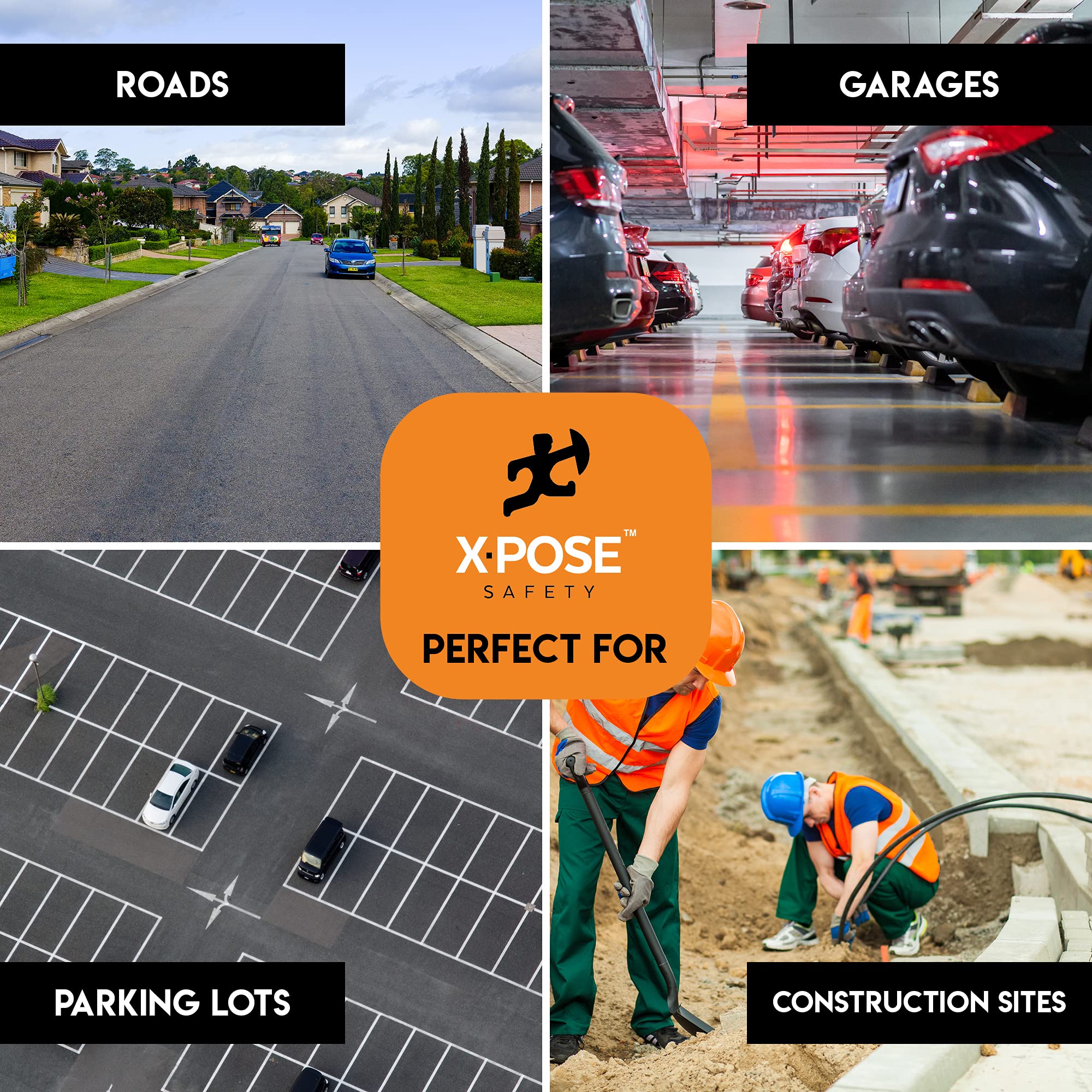6 Ft Rubber Speed Bump Strip with Modular Interlocking Design - Heavy Duty Traffic Calming Solution for Driveways, Parking Lots & Private Roads - Slow Down Vehicles Safely in School Zones, Warehouses & Residential Areas