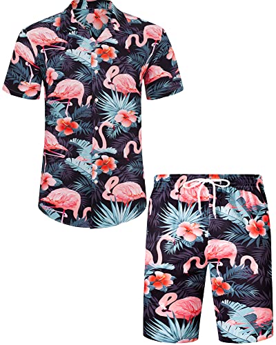 Black-flower&flamingo