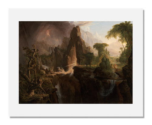 Thomas Cole Expulsion from the Garden of Eden Painting - Famous American Landscape Artwork - Home Decor & Office Wall Art