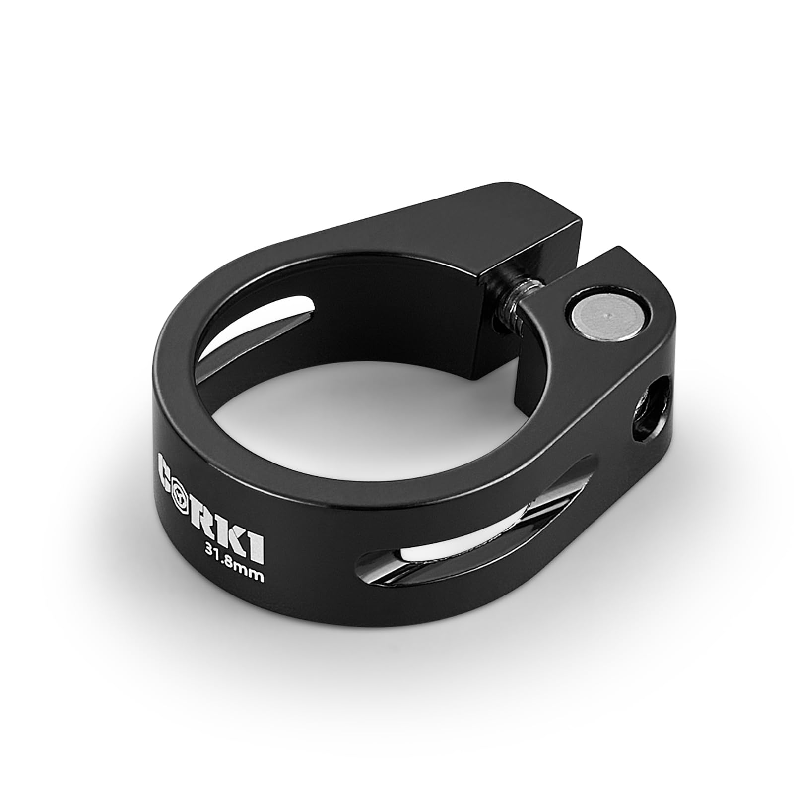 Corki Cycles 31.8mm Aluminum Alloy Bike Seatpost Clamp - Black | Durable Seat Post Collar for Mountain, Road & Commuter Bikes | Perfect for Cycling Enthusiasts & Daily Riders
