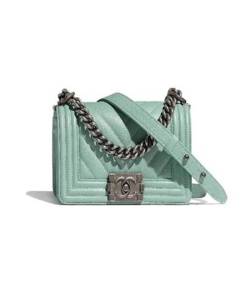 Chanel Boy Medium Flap Bag in Caviar Leather - Sky Blue | Luxury Designer Handbag for Women, Perfect for Everyday Use & Special Occasions