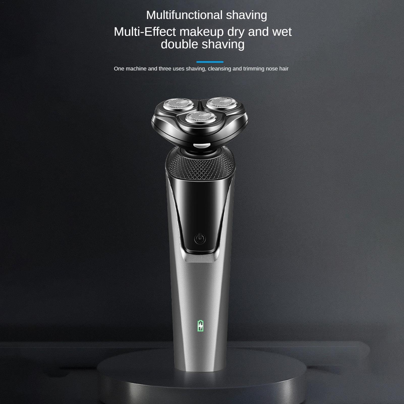 Premium Electric Razor for Men - USB Rechargeable Wet/Dry Shaver with Detachable Head & Travel Case - Perfect for Home, Travel & Gym Use - Waterproof Beard Trimmer for Smooth Shaving Anywhere