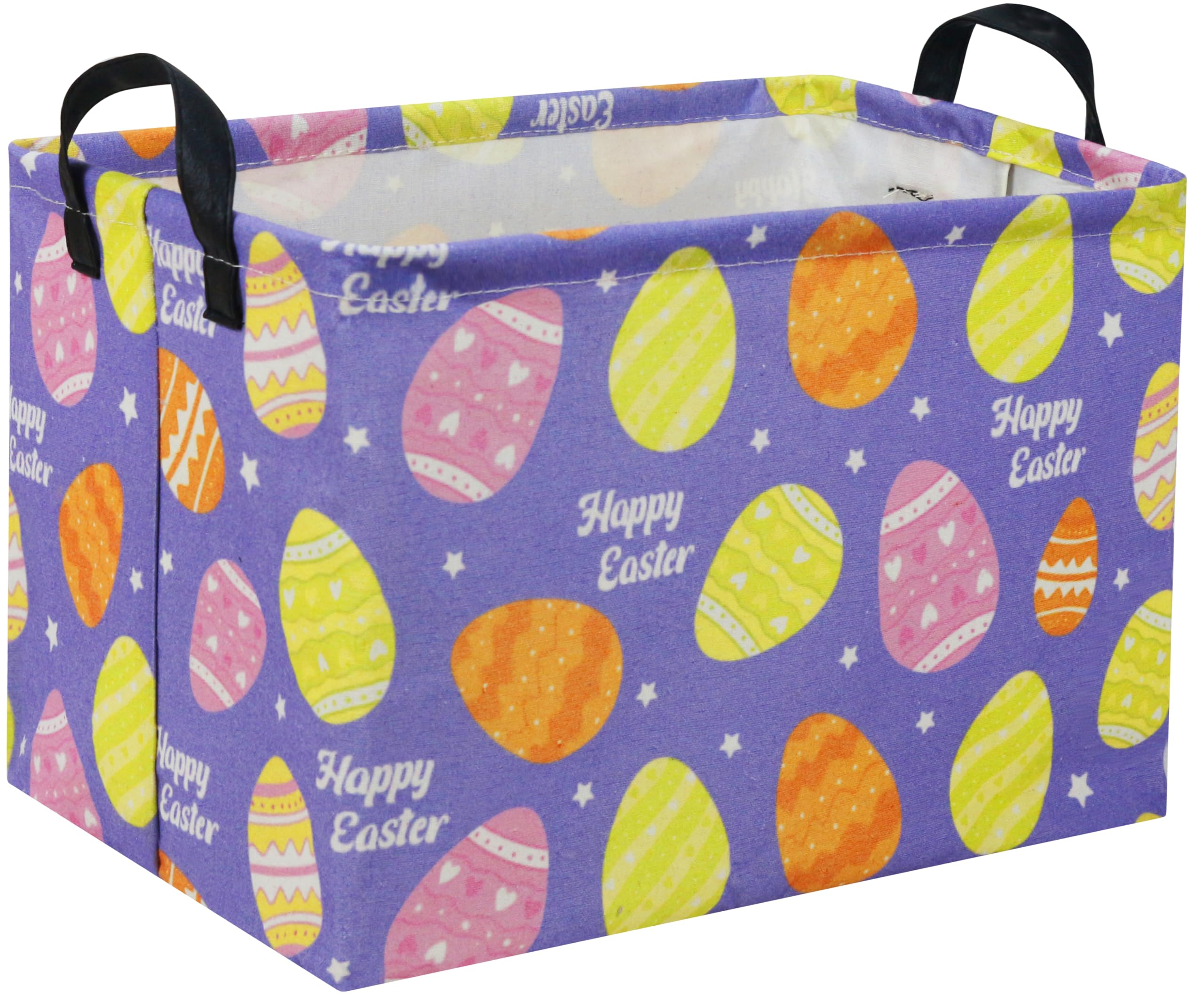 Purple Rectangular Easter Basket - Easter Egg Gift Basket, Baby Storage Bin, Kids Toy Organizer, Book Shelf Basket - Perfect for Easter Decor, Room Storage & Holiday Gifting