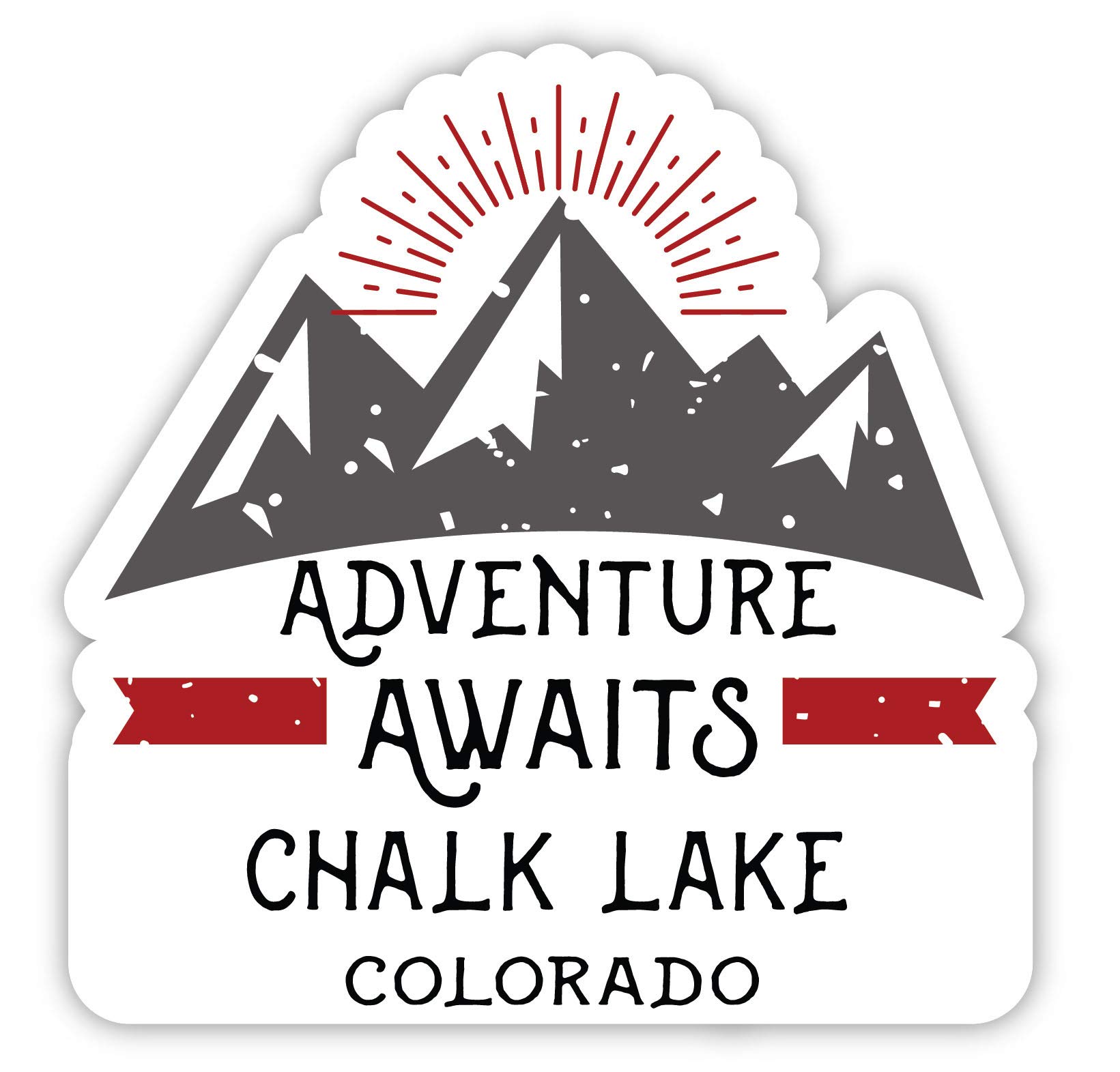 Colorado Chalk Lake Souvenir - 2-Inch Vinyl Decal Sticker with 'Adventure Awaits' Design | Perfect for Laptops, Water Bottles & Travel Gear