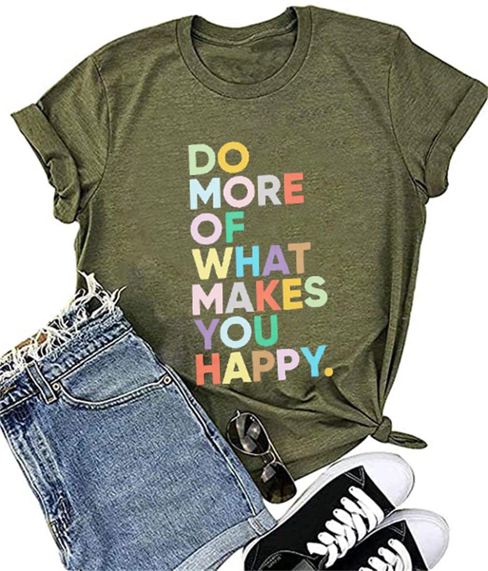 MNLYBABY Women's Inspirational Graphic T-Shirt - Cute Positive Message Printed Teacher Tee for Casual Wear & Everyday Motivation