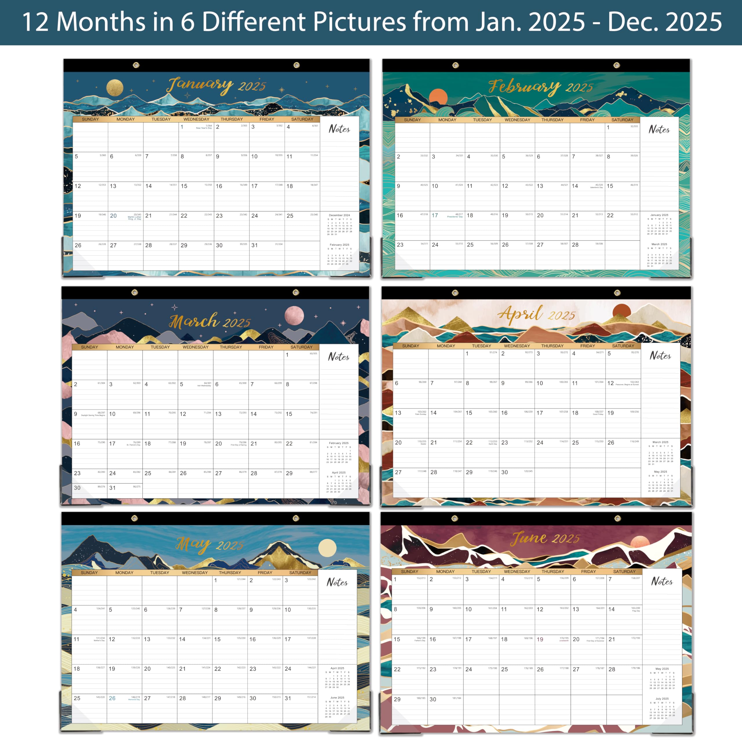 2025 Desk Calendar - Large 16.8