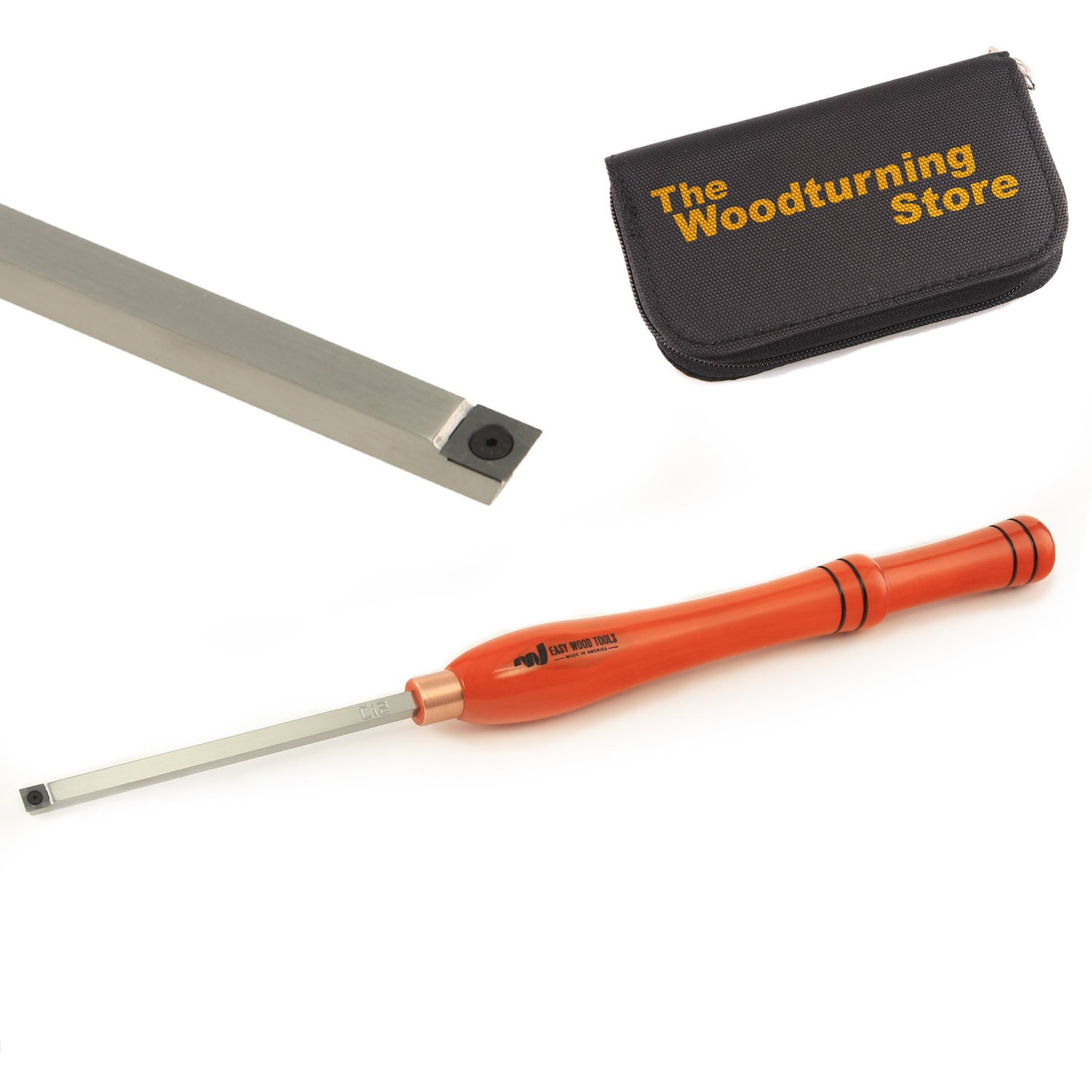 Easy Wood Tools 2200 Mid-Size Easy Rougher with Bonus Carbide Cutter Holder - Premium Woodturning Tool for Smoothing & Shaping Bowls, Pens & DIY Wood Projects