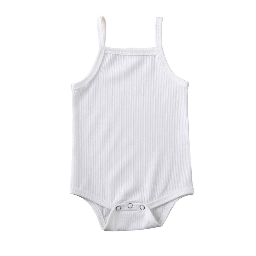 DuAnyozu Newborn Baby Romper - 100% Cotton Sleeveless Jumpsuit for Boys & Girls | Soft Ribbed Bodysuit, Summer Pajamas & Casual Outfit | Perfect for Playtime, Sleepwear & Photoshoots