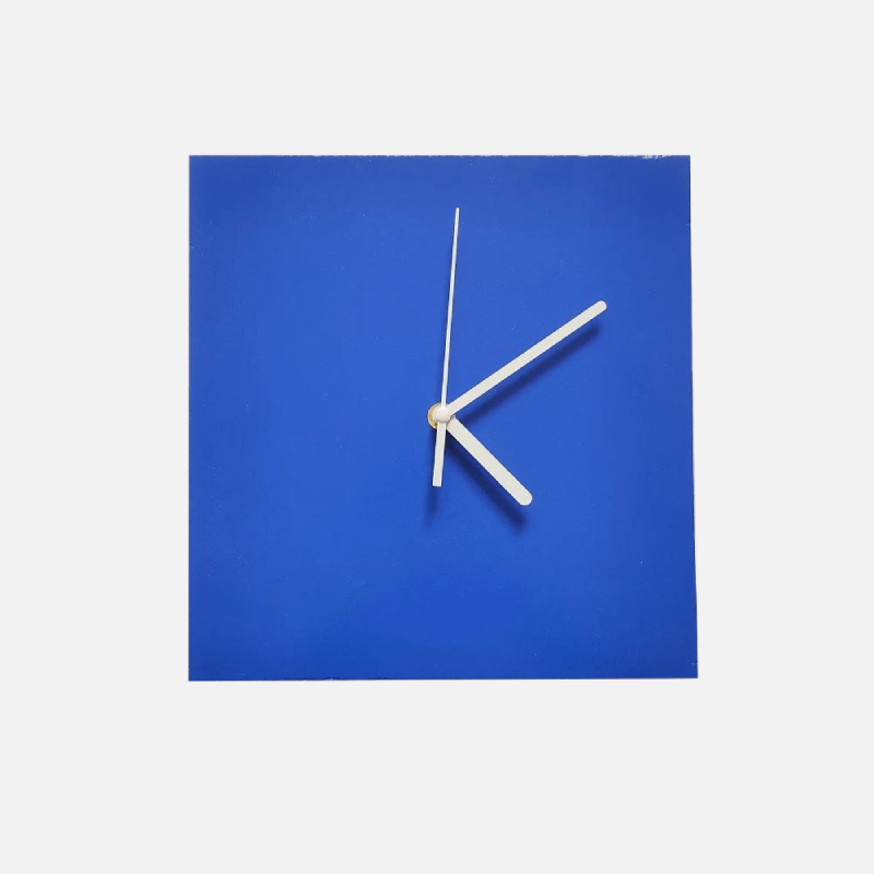 Modern Klein Blue Geometric Wall Clock - Stylish Home & Office Decor for Living Room, Bedroom, or Workspace