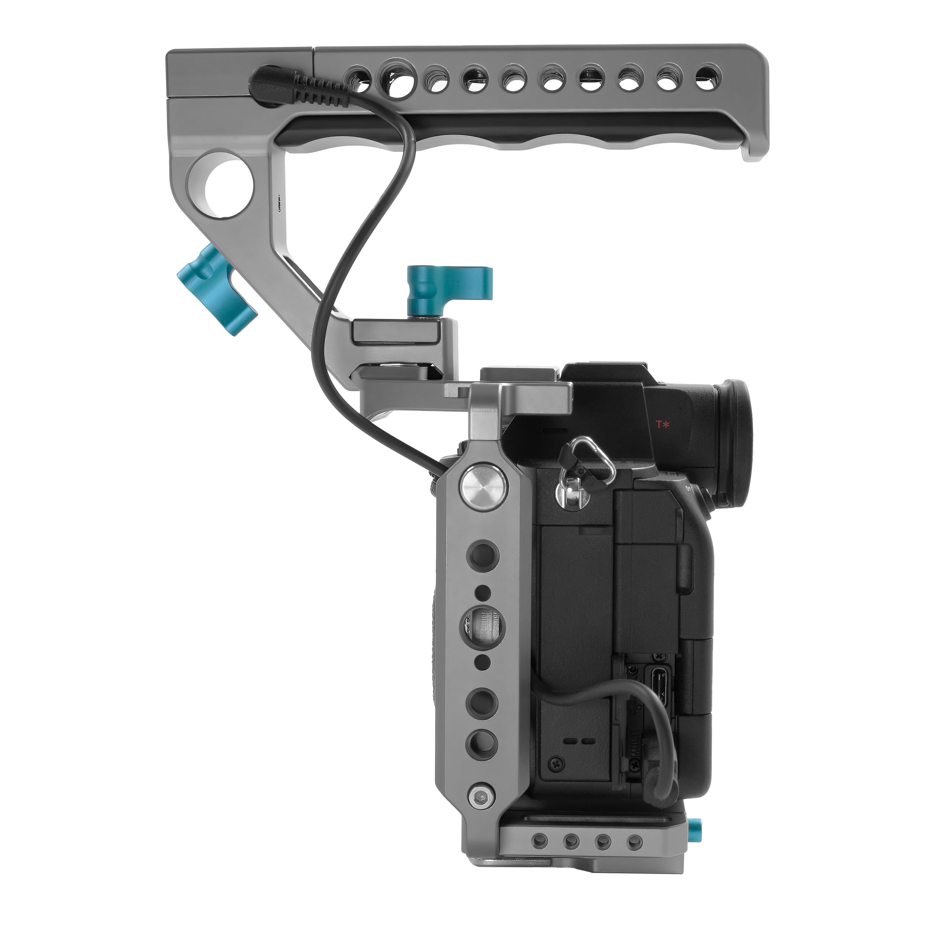 **Kondor Blue A7SIII Camera Cage with Start/Stop Trigger Handle - Compatible with Sony A7 Series (Space Gray) - Perfect for Vlogging, Filmmaking & Professional Videography**