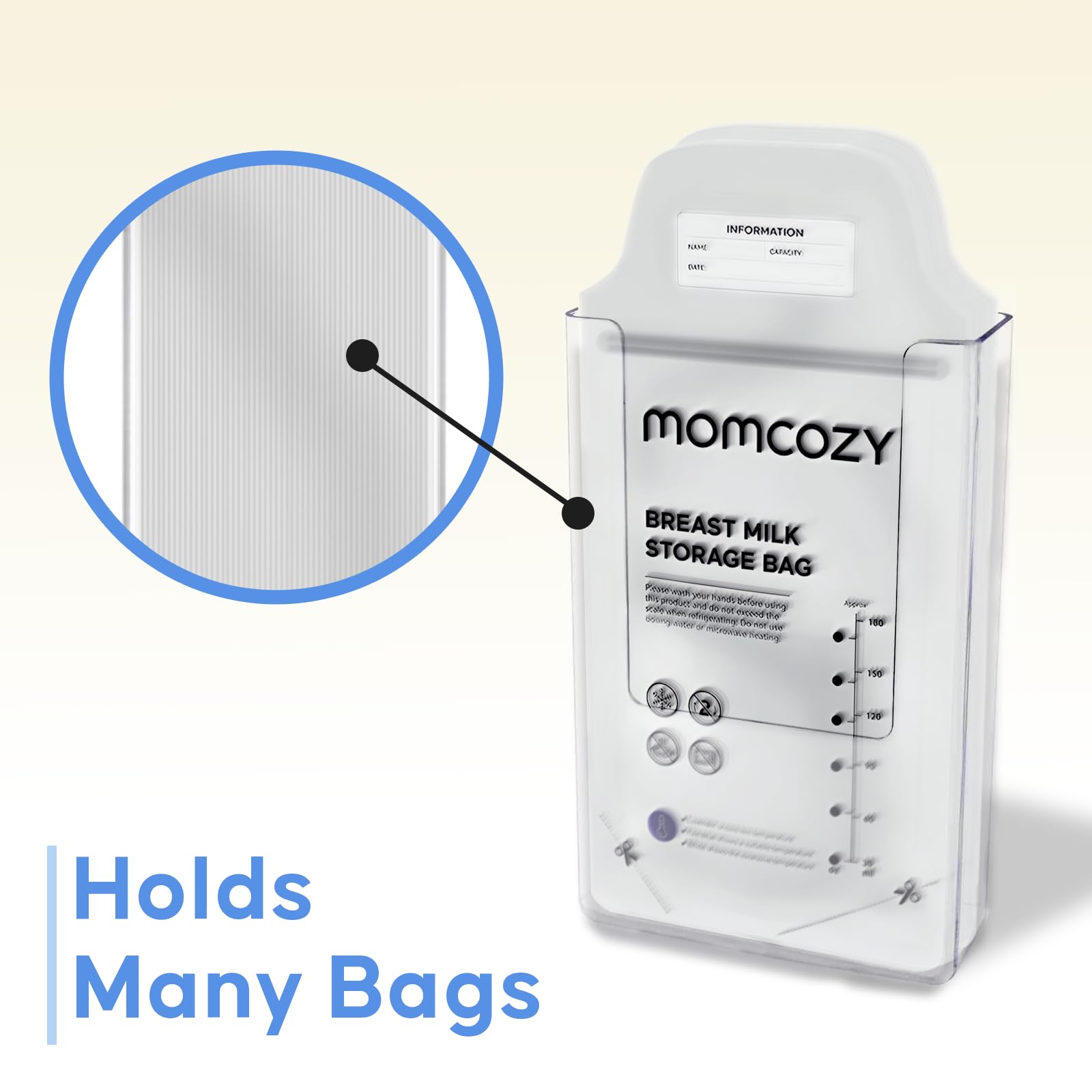 Breast Milk Storage Bag Organizer for Refrigerators - Durable Magnetic Container with Strong Hold - Multi-Purpose Organizer for Kitchen & Nursery - Perfect for Breastfeeding Moms & Baby Essentials Storage