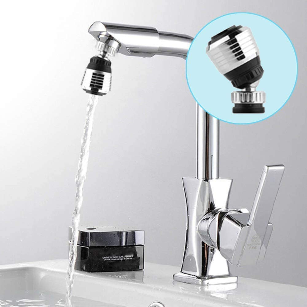 360° Rotating Water Saving Faucet Aerator - Adjustable Swivel Tap Nozzle with Filter for Kitchen & Bathroom | Eco-Friendly Flow Control & Splash Prevention