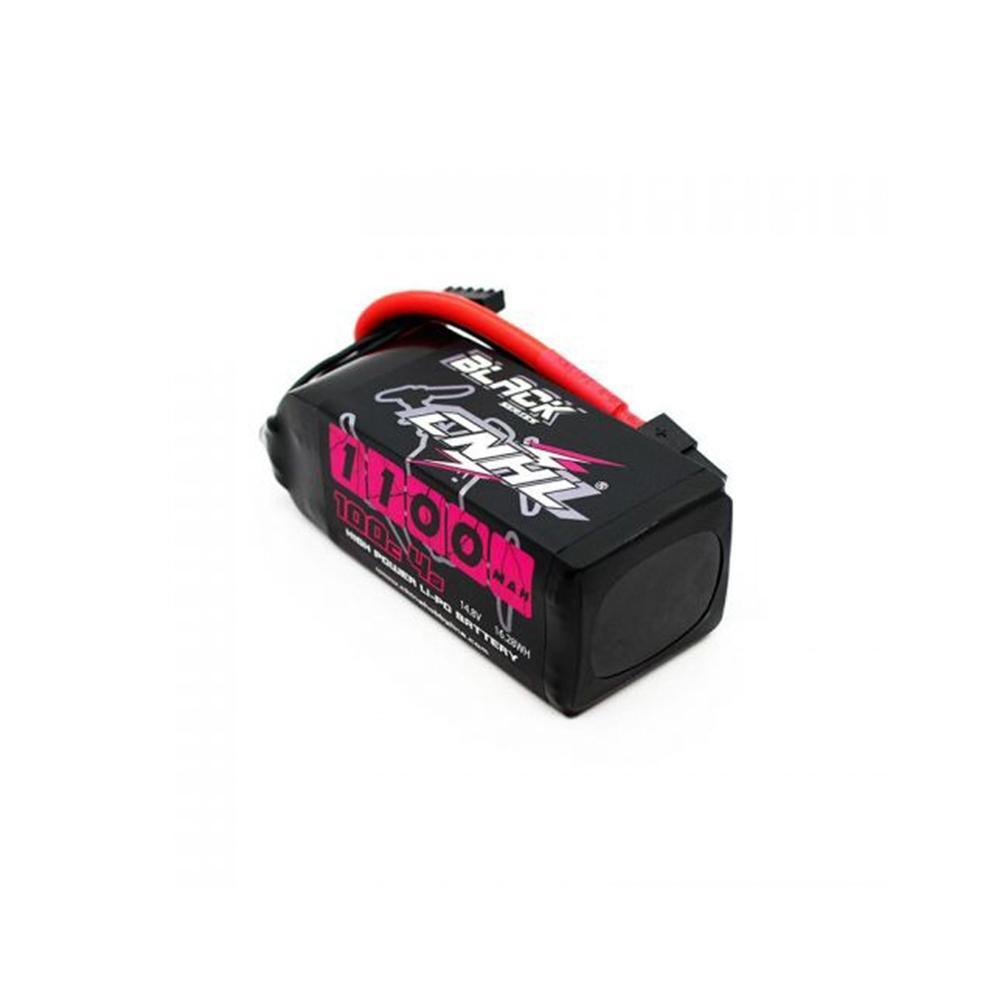 CNHL Black Series 14.8V 4S 1100mAh 100C LiPo Battery with XT60 Connector - High Performance RC Drone Battery for FPV Racing and Aerial Photography