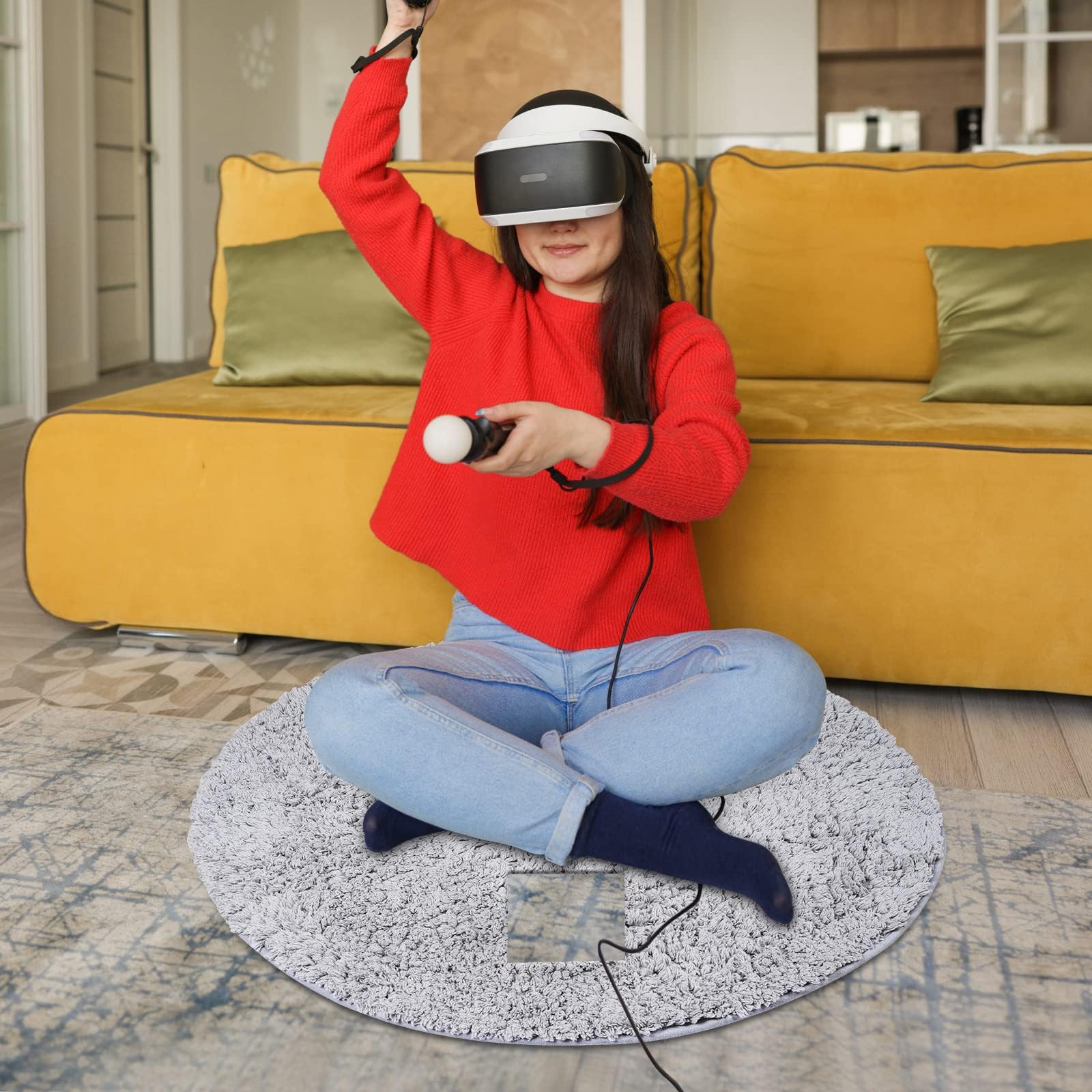 VR MAT Virtual Reality Gaming Mat - Non-Slip Comfort Floor Cushion for Position Tracking | Anti-Fatigue Foam Mat for VR/AR/XR Headsets (PSVR, Oculus, HTC Vive) | Perfect for Game Room, Living Room & VR Fitness