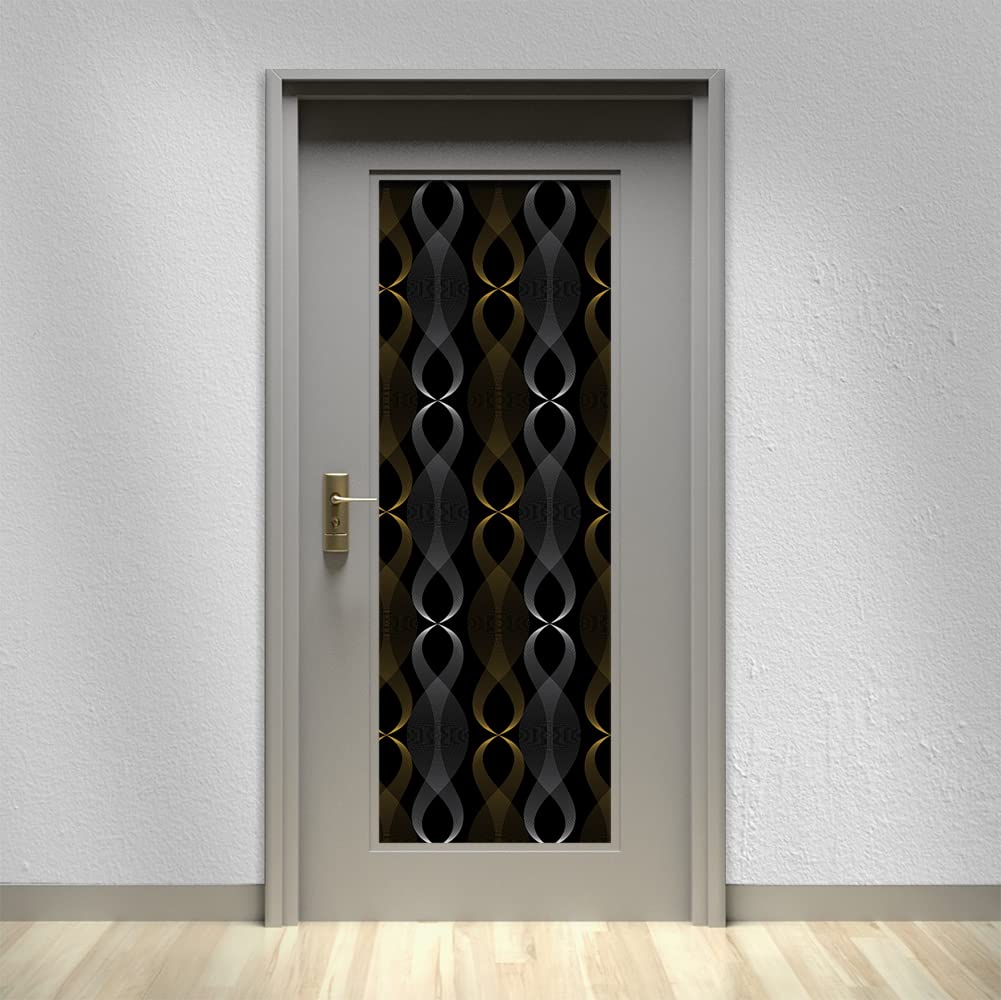 Peel and Stick Wallpaper - Geometric Waves Curve Design, 17.7