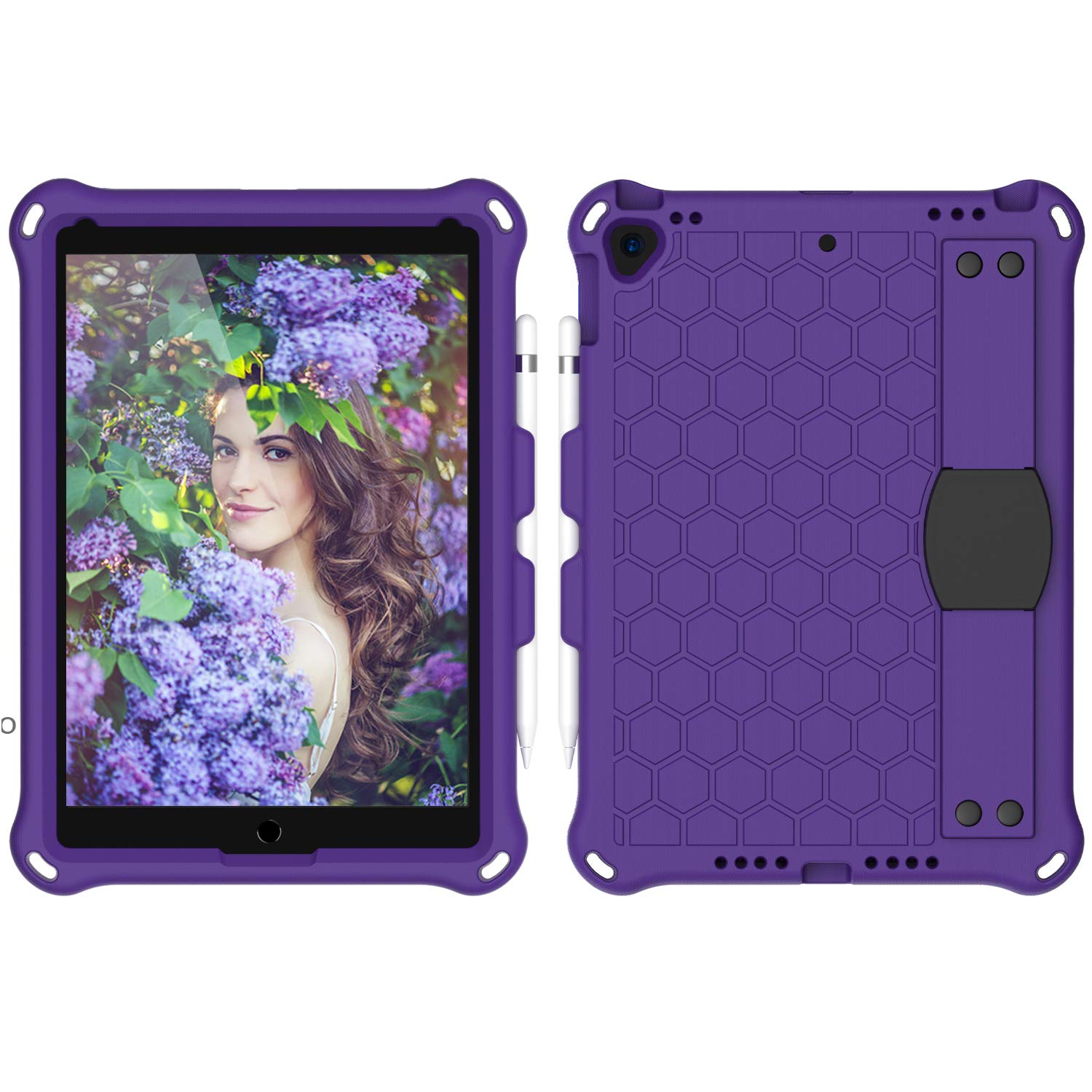 J&H Shockproof Foam Case for iPad Air 2019 (10.5 inch) / iPad Air 3 - Protective Cover with Adjustable Shoulder Strap, Hand Strap & Apple Pencil Holder | Includes Retractable Stand for Home, Office & Travel Use